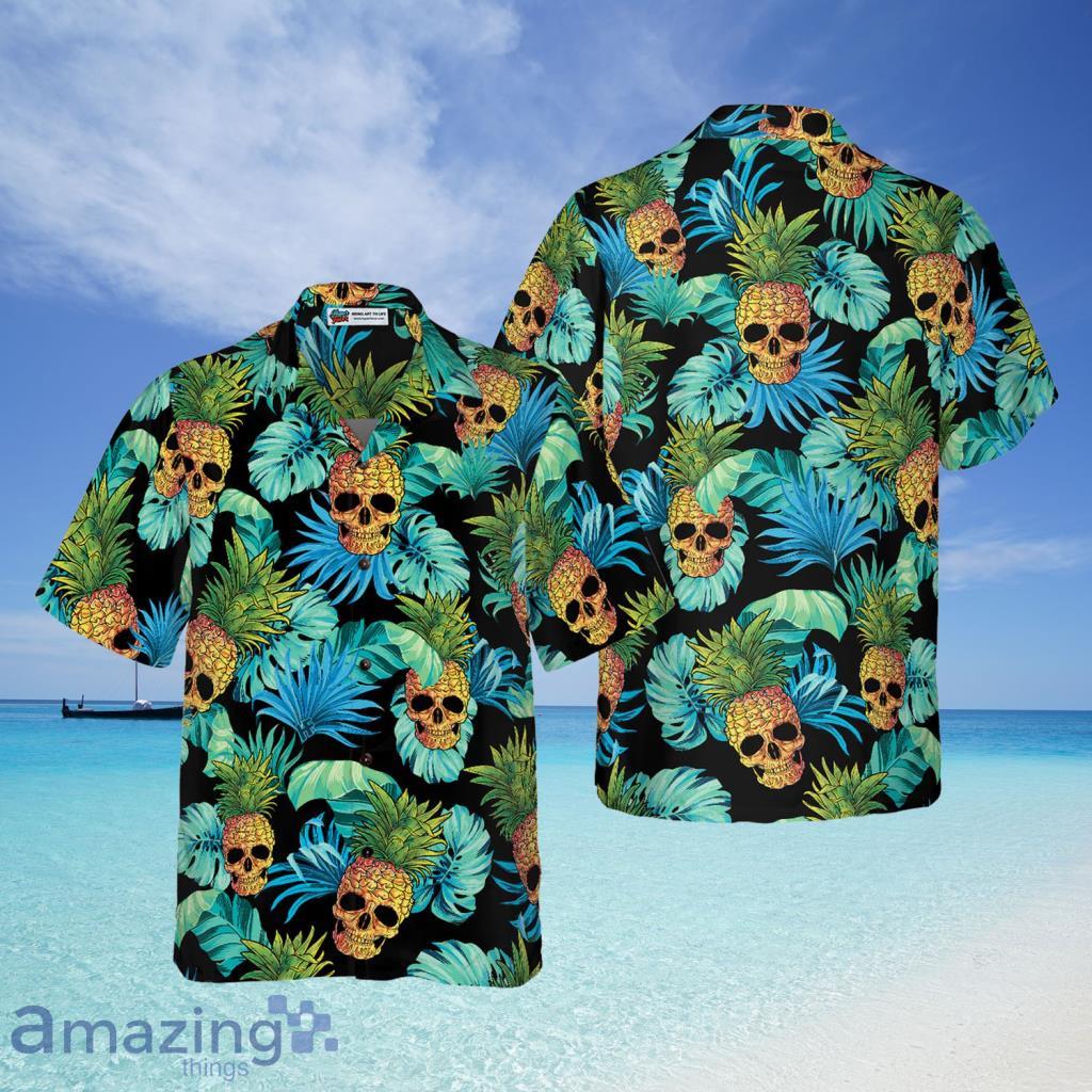 Skull Pineapple Hawaiian Shirt - TeeUni