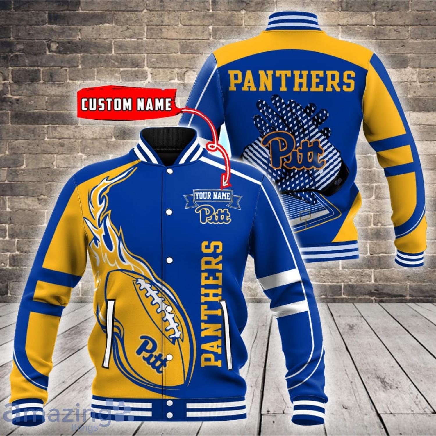 Pittsburgh Panthers NCAA Custom Name Baseball Jacket For Fans Product Photo 1