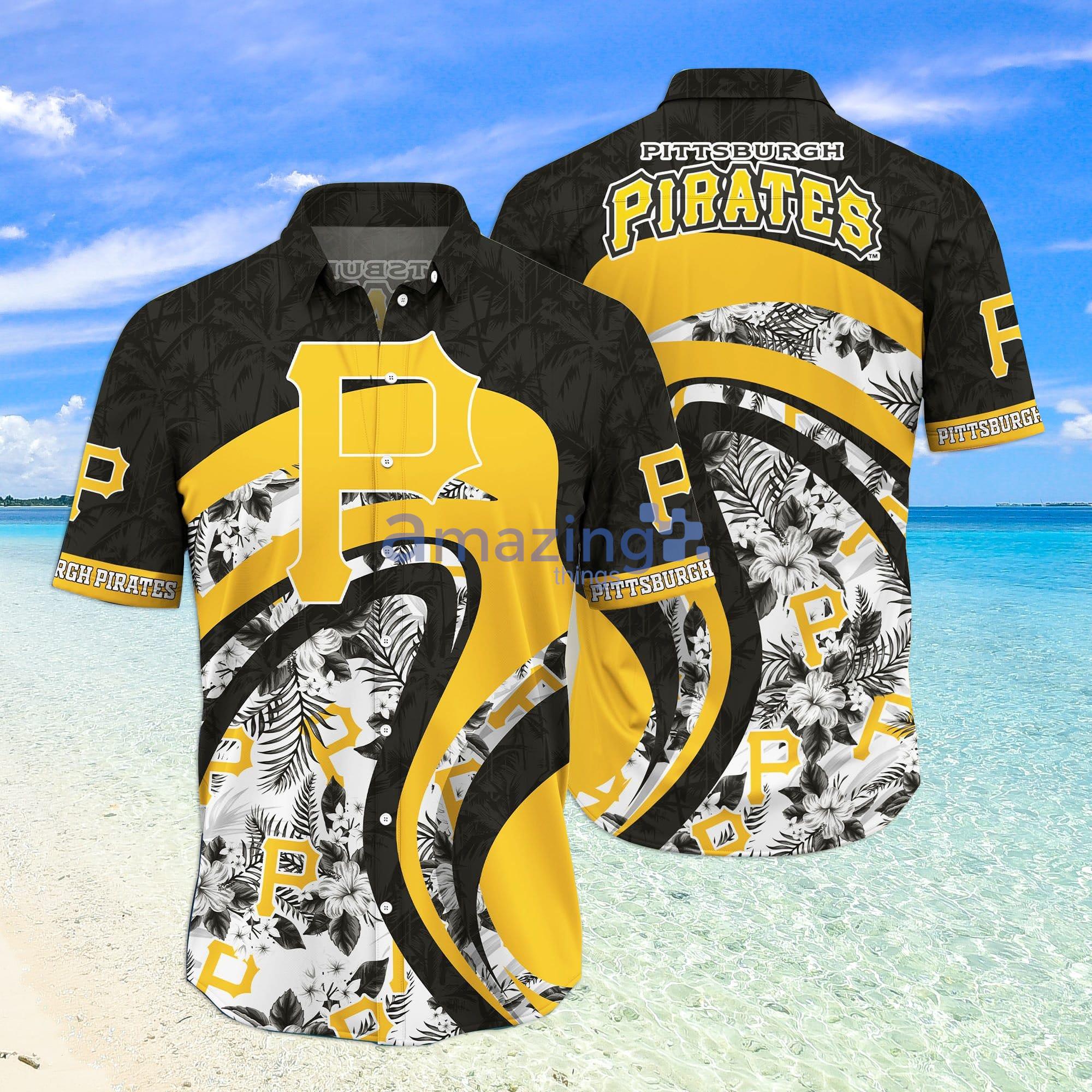 Pittsburgh Pirates MLB Tropical Flower Pattern Hawaiian Shirt