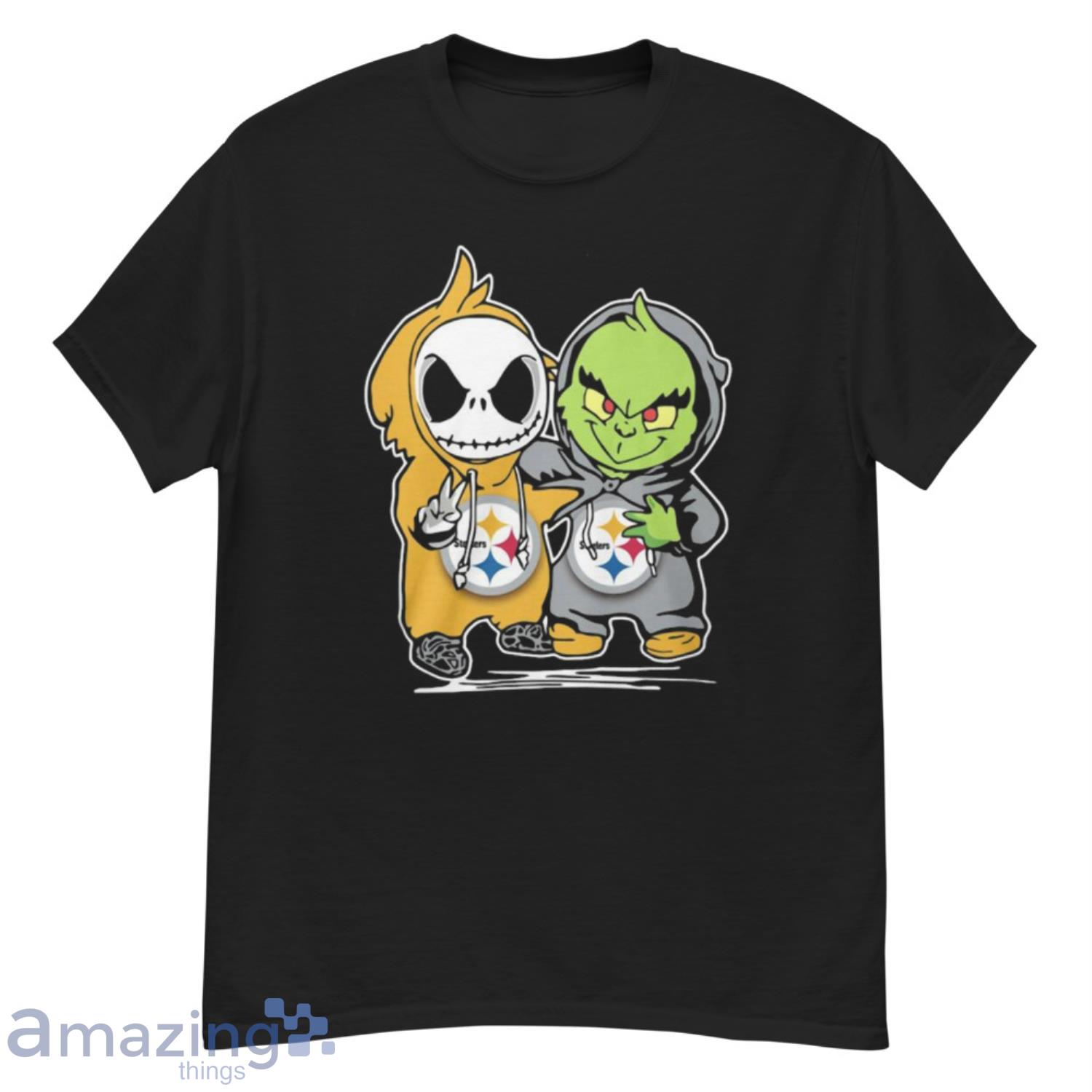 Pittsburgh Steelers Baby Jack Skellington And Baby Grinch Shirt - G500 Men’s Classic T-Shirt