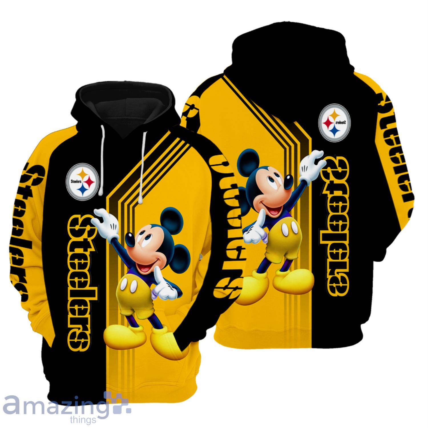 Pittsburgh Steelers Mickey Mouse 3D Hoodie