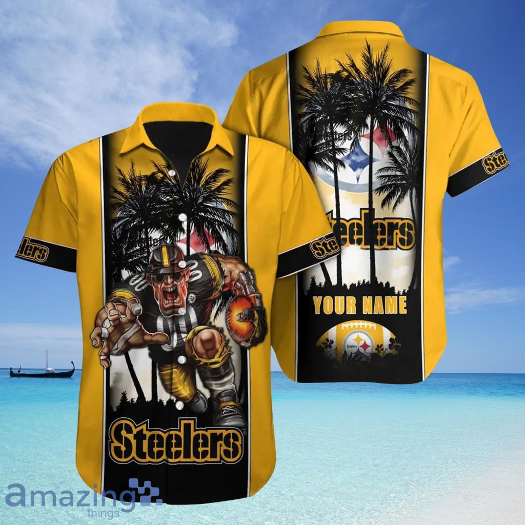Pittsburgh Steelers NFL Custom Name Tropical Hawaiian Shirt For Fans - Pittsburgh Steelers NFL Custom Name Tropical Hawaiian Shirt For Fans