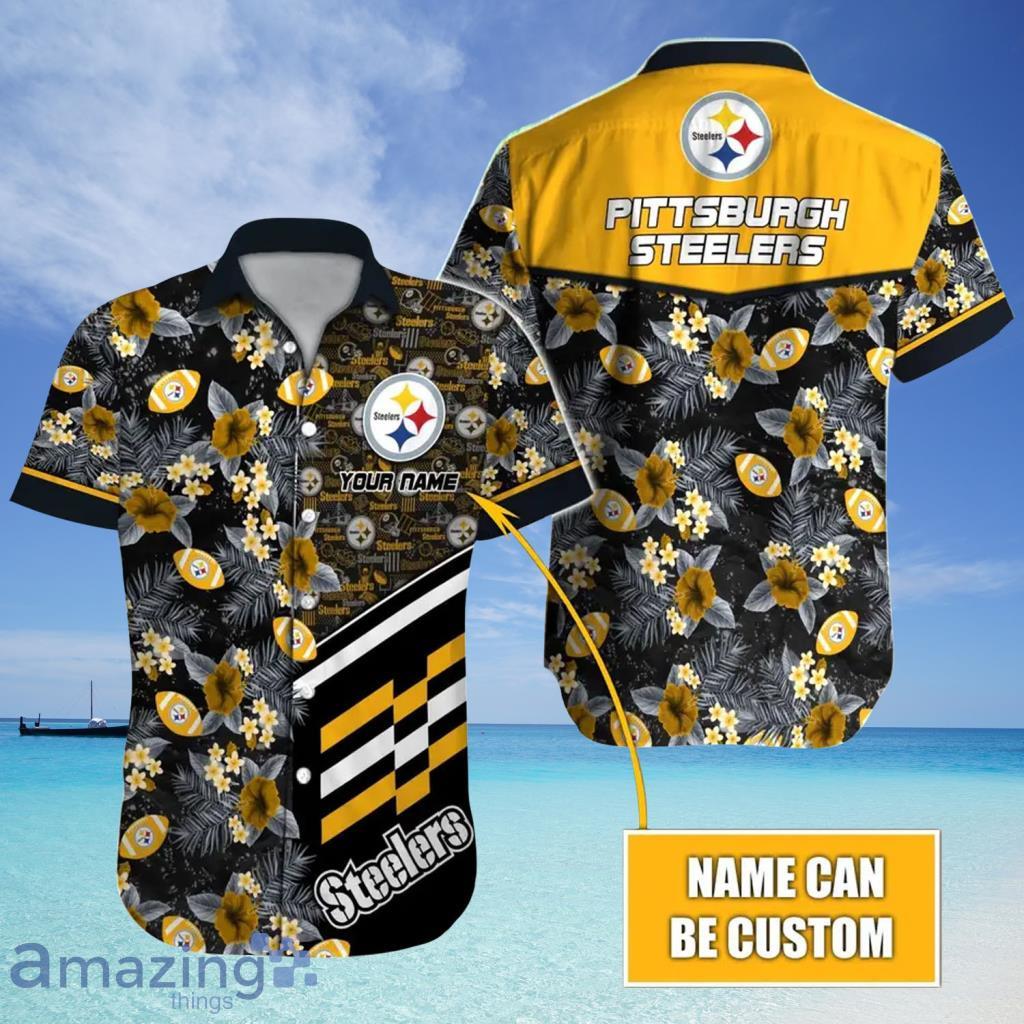 Pittsburgh Steelers NFL Tropical Aloha Custom Hawaiian Shirt For Fans - Pittsburgh Steelers NFL Tropical Aloha Custom Hawaiian Shirt For Fans