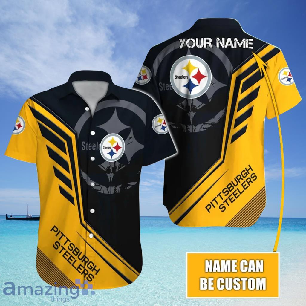 Pittsburgh Steelers NFL Yellow And Black Hawaiian Shirt For Fans - Pittsburgh Steelers NFL Yellow And Black Hawaiian Shirt For Fans