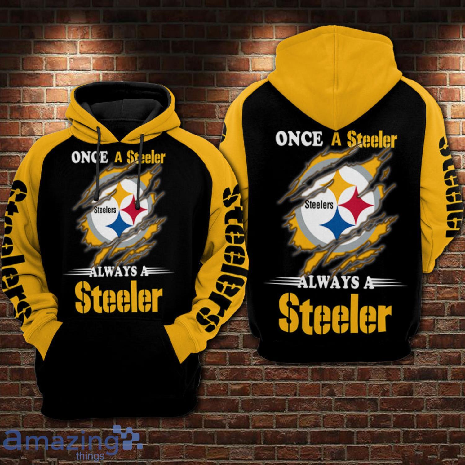 Pittsburgh Steelers Once A Steeler 3D Hoodie Product Photo 1
