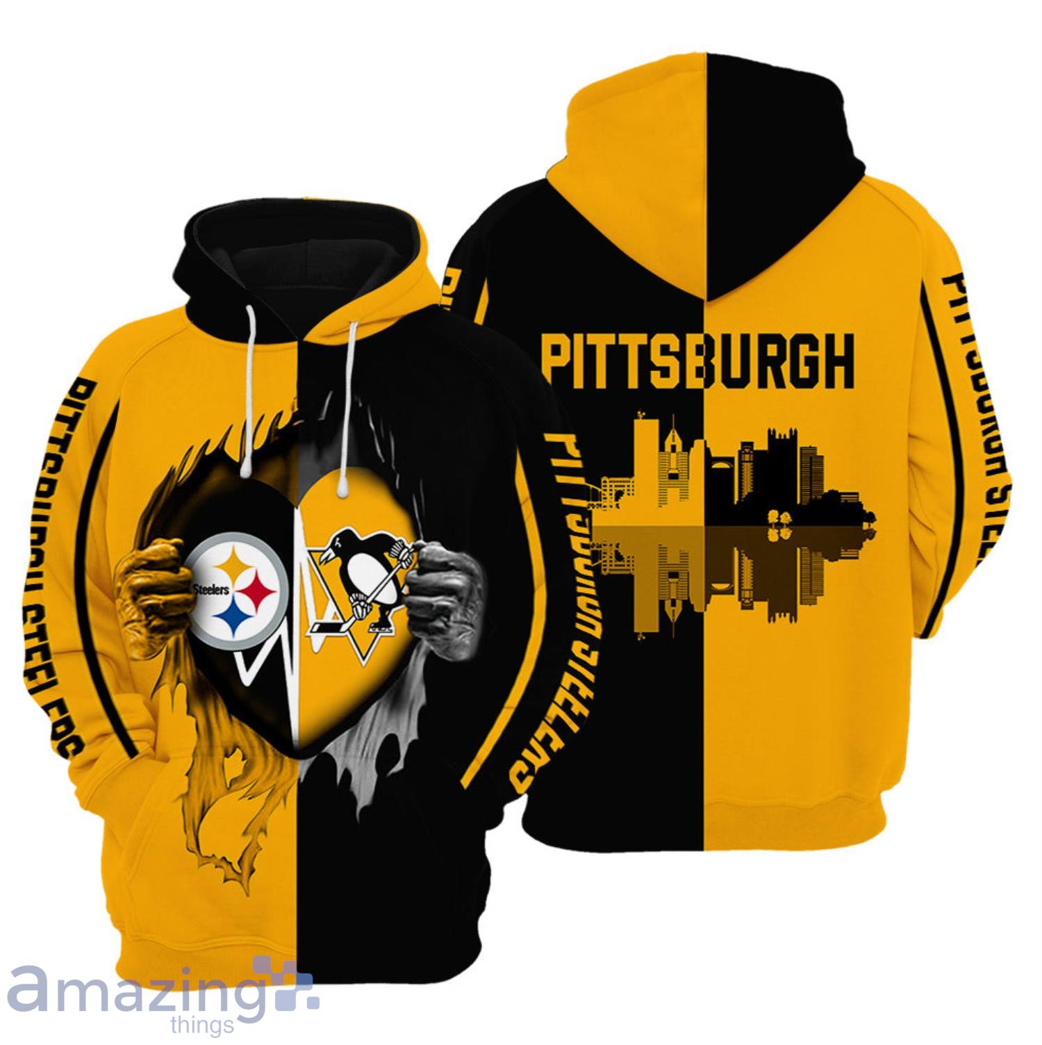 Pittsburgh Steelers Pittsburgh Penguins Heartbeat 3D Hoodie For Men And  Women