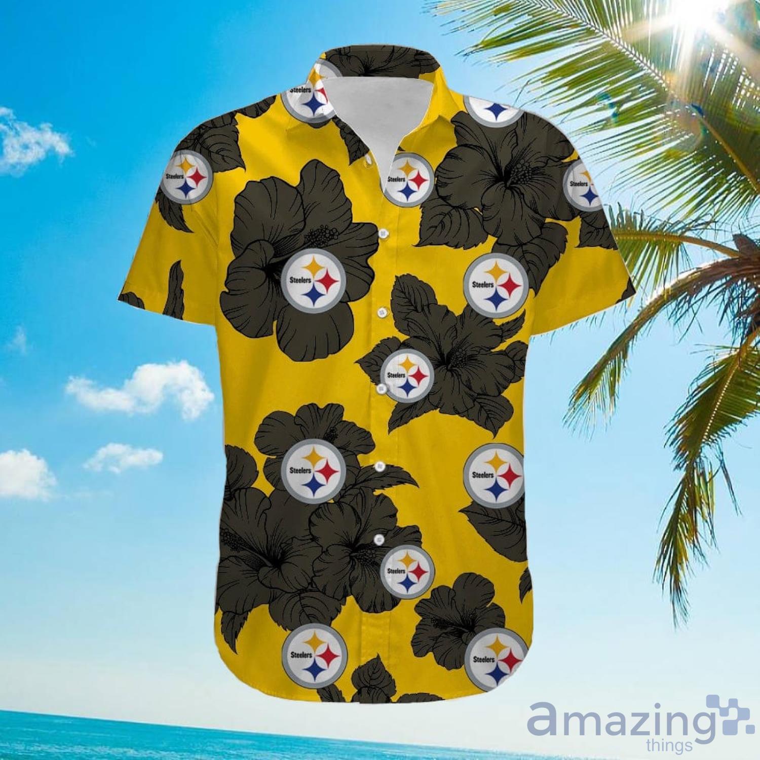 Pittsburgh Steelers Hawaiian Shirts flower Men And Women For Fans