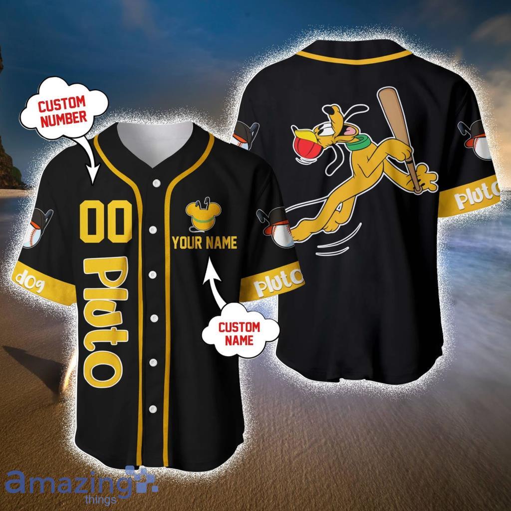 Pluto Dog Disney Cartoon Graphics Unisex 3D Baseball Jersey