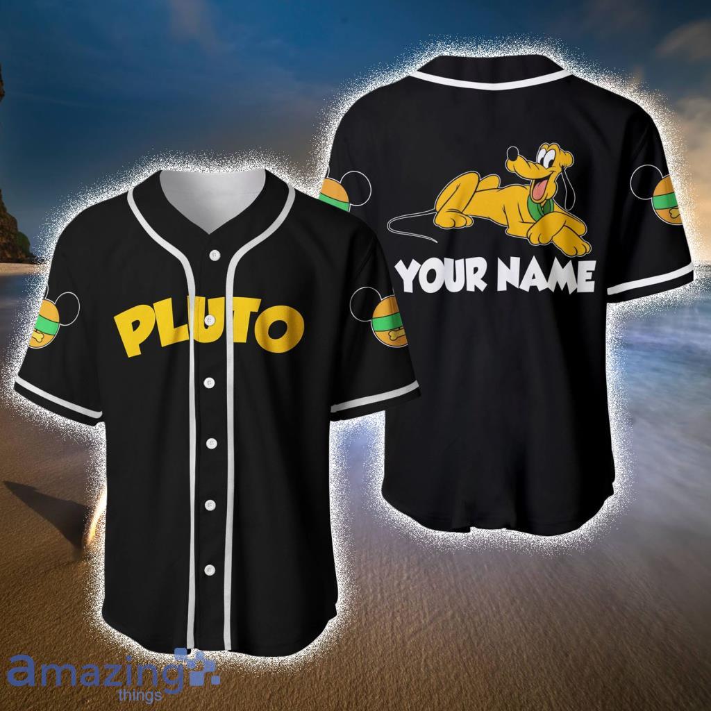 Pluto Dog White Yellow Disney Unisex Cartoon Graphic Casual Custom Baseball  Jerseys For Men And Women