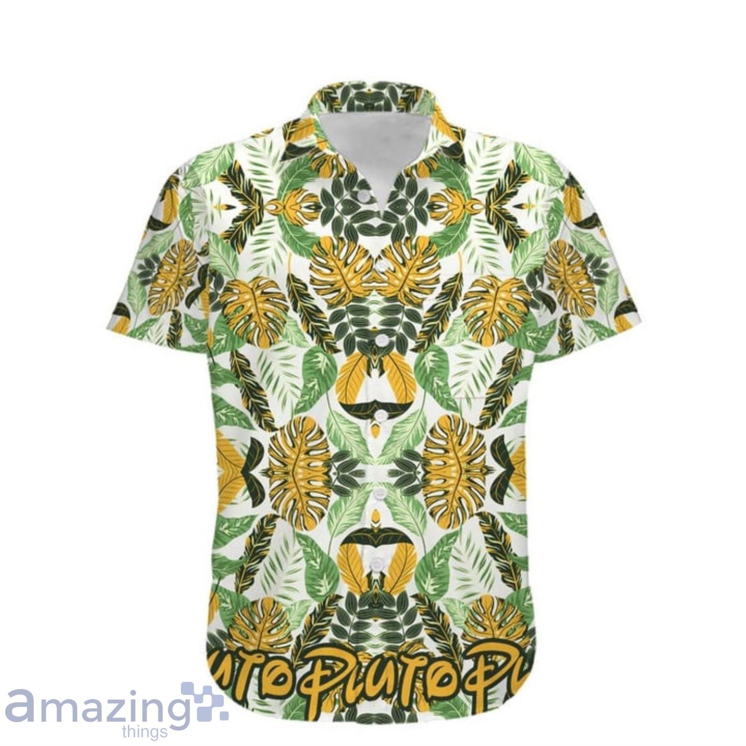 Pluto Dog Disney Tropical Green Leaves Hawaiian Shirt For Men And Women image Pluto Dog Disney Tropical Green Leaves Hawaiian Shirt For Men And Women Product Photo 2