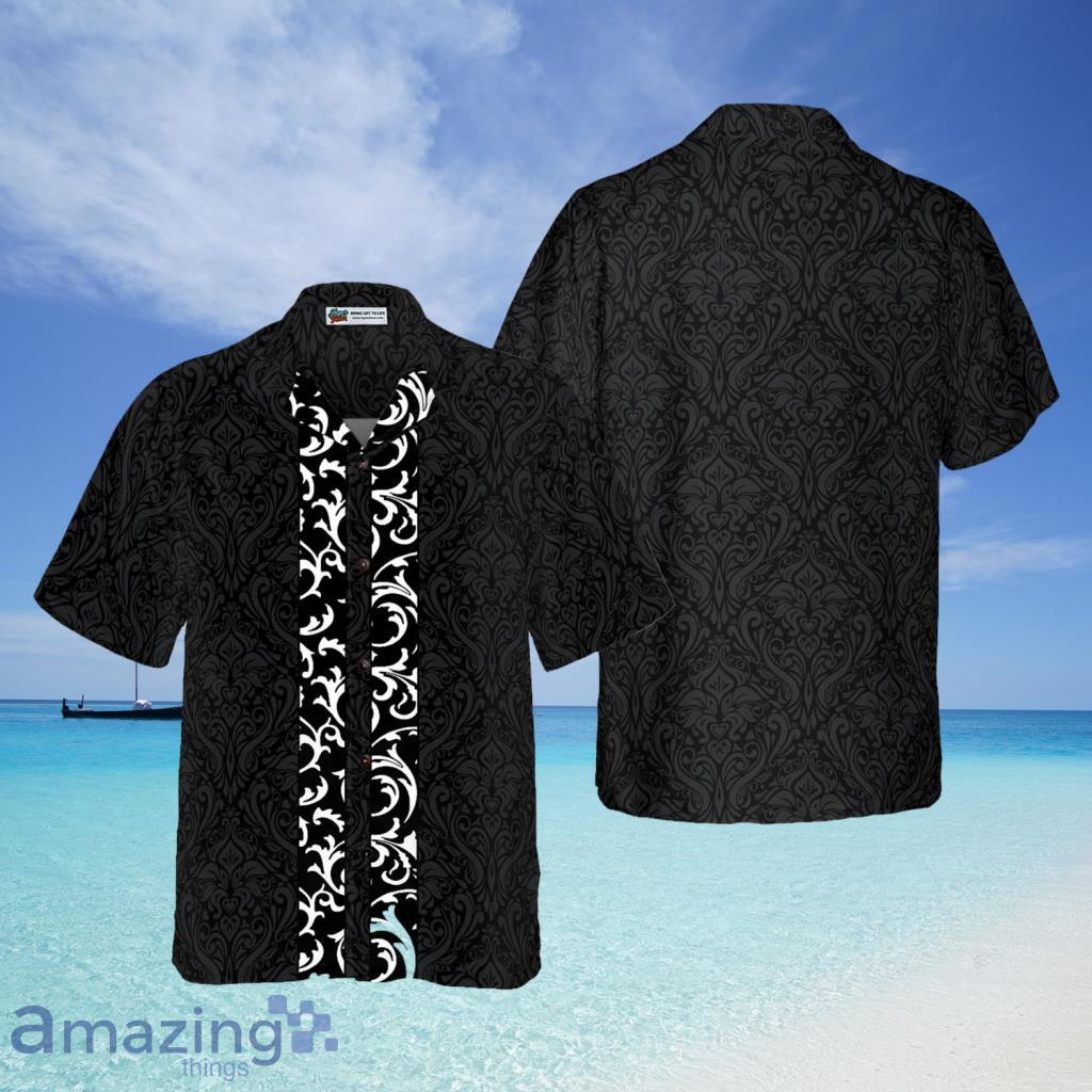 Premium Floral Royal Style Goth Hawaiian Shirt - Premium Floral Royal Style Goth Hawaiian Shirt