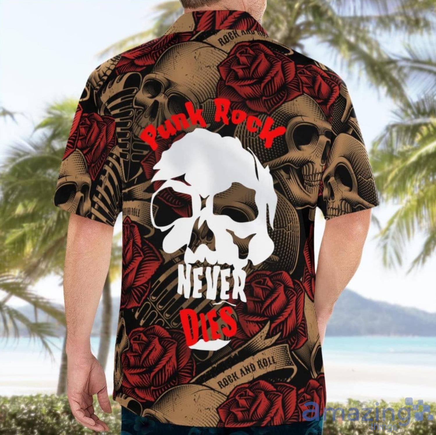 Punk Rock Never Dies Gothic Hawaiian Shirt For Men And Women