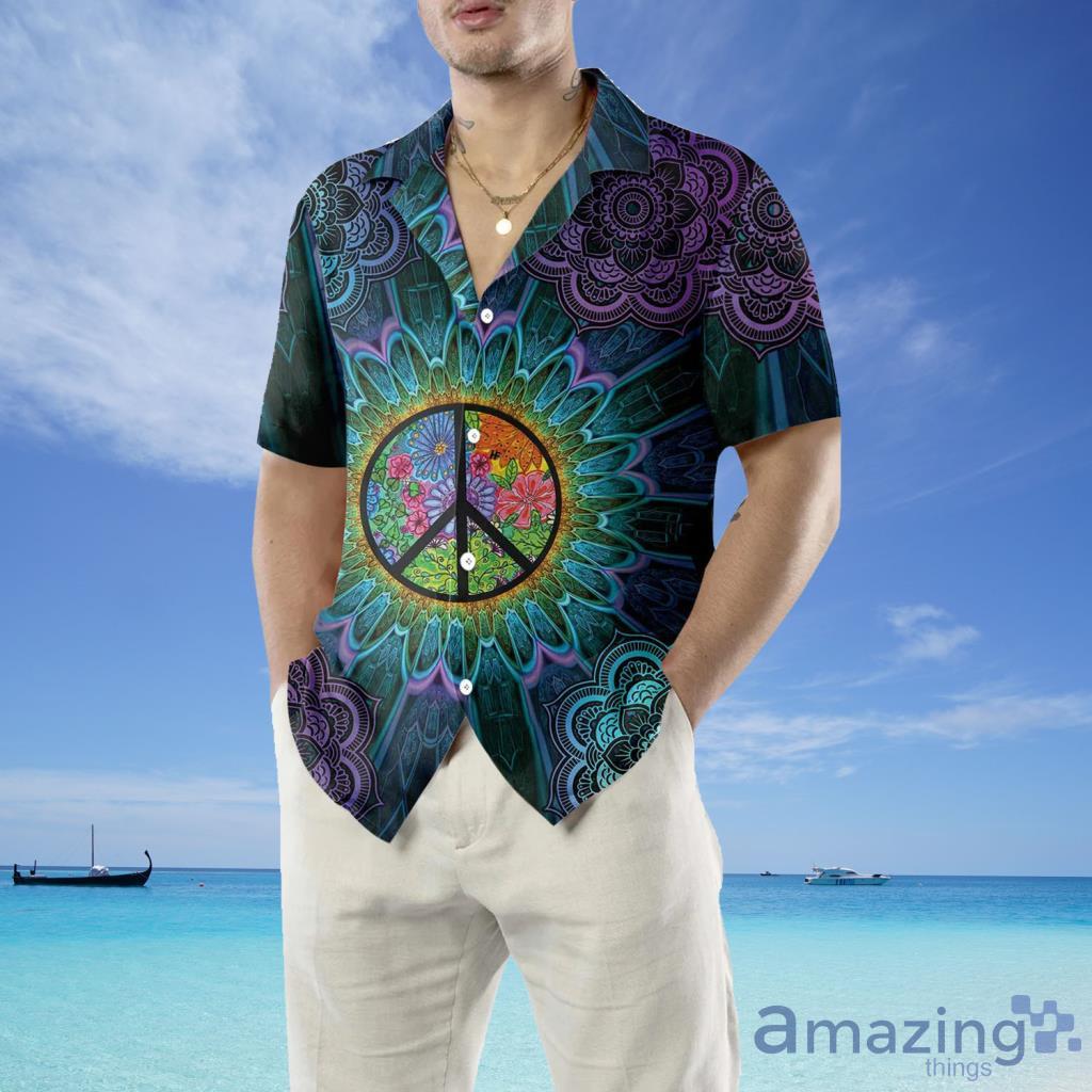 Purple Flower Hippie Hawaiian Shirt For Men And Women - Purple Flower Hippie Hawaiian Shirt For Men And Women