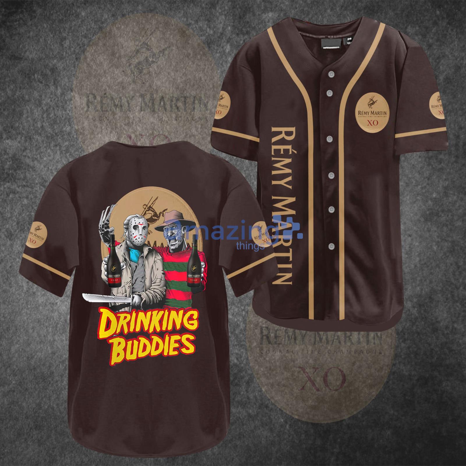 Remy Martin Horror Drink Buddies Halloween Baseball Jersey Shirt Product Photo 1