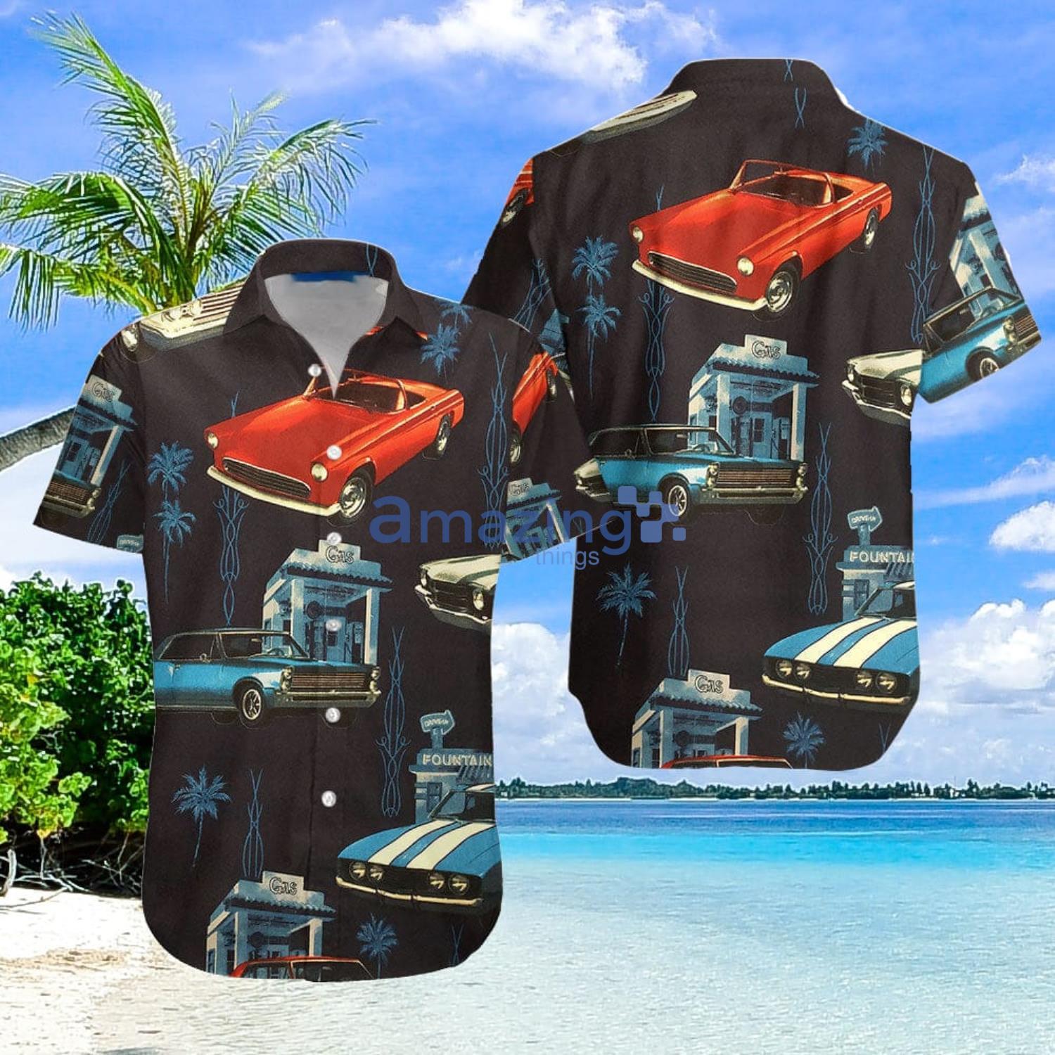 Retro Car Gift For Summer Hawaiian Shirt Men And Women Product Photo 1