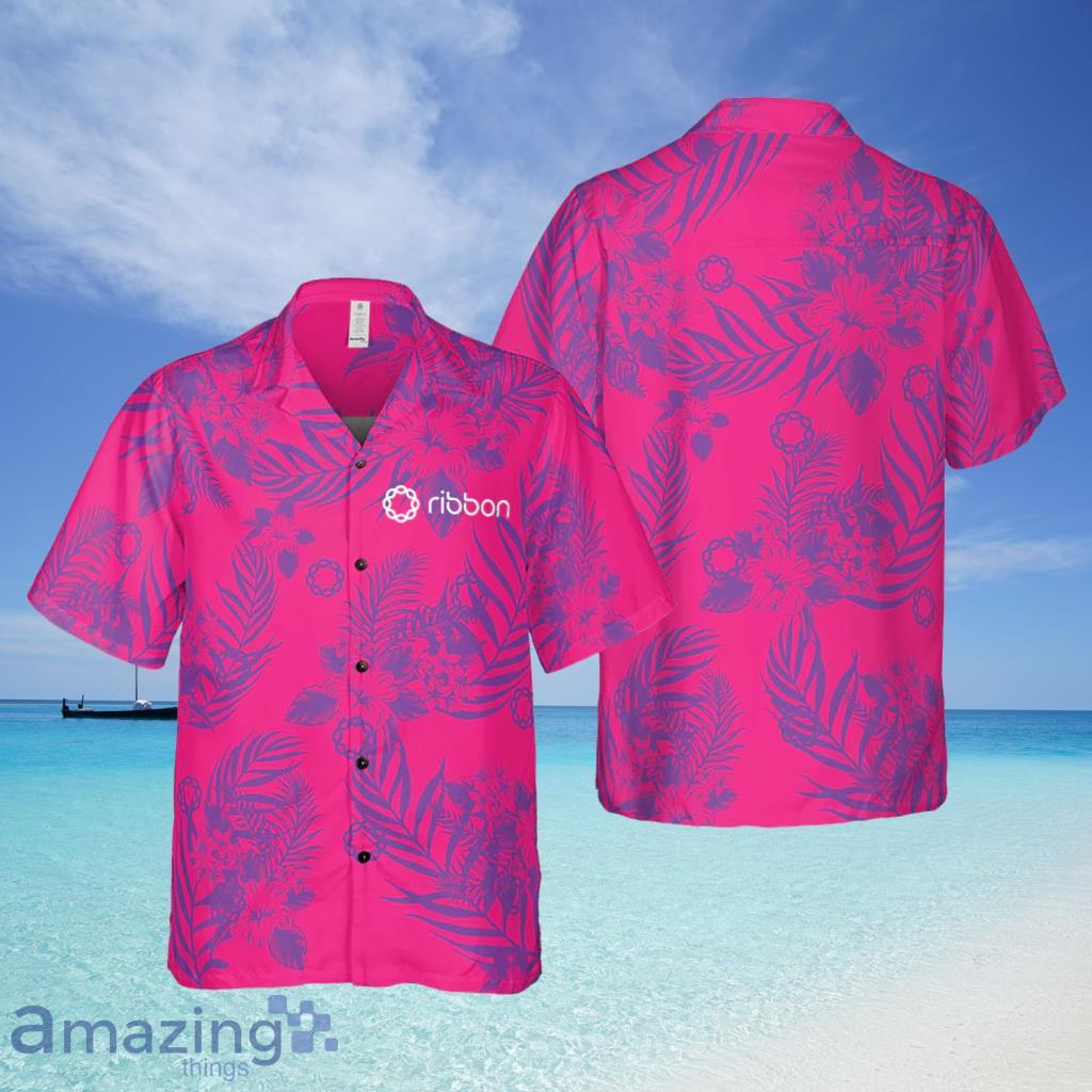 Ribbon Logo Tropical Hawaiian Shirt For Men And Women - Ribbon Logo Tropical Hawaiian Shirt For Men And Women