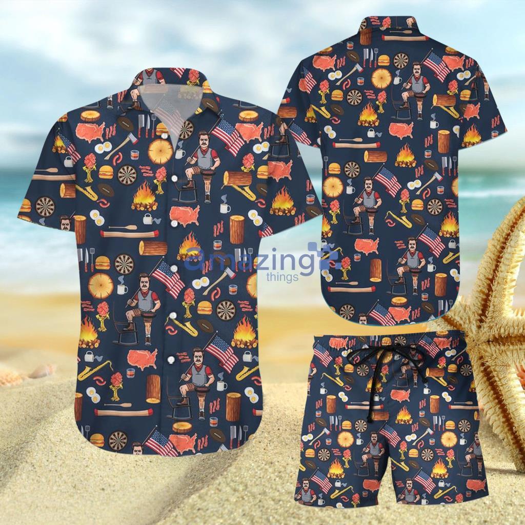 Ron Swanson'S Hawaiian Shirt And Short image Ron Swanson'S Hawaiian Shirt And Short - Ron Swanson'S Hawaiian Shirt And Short