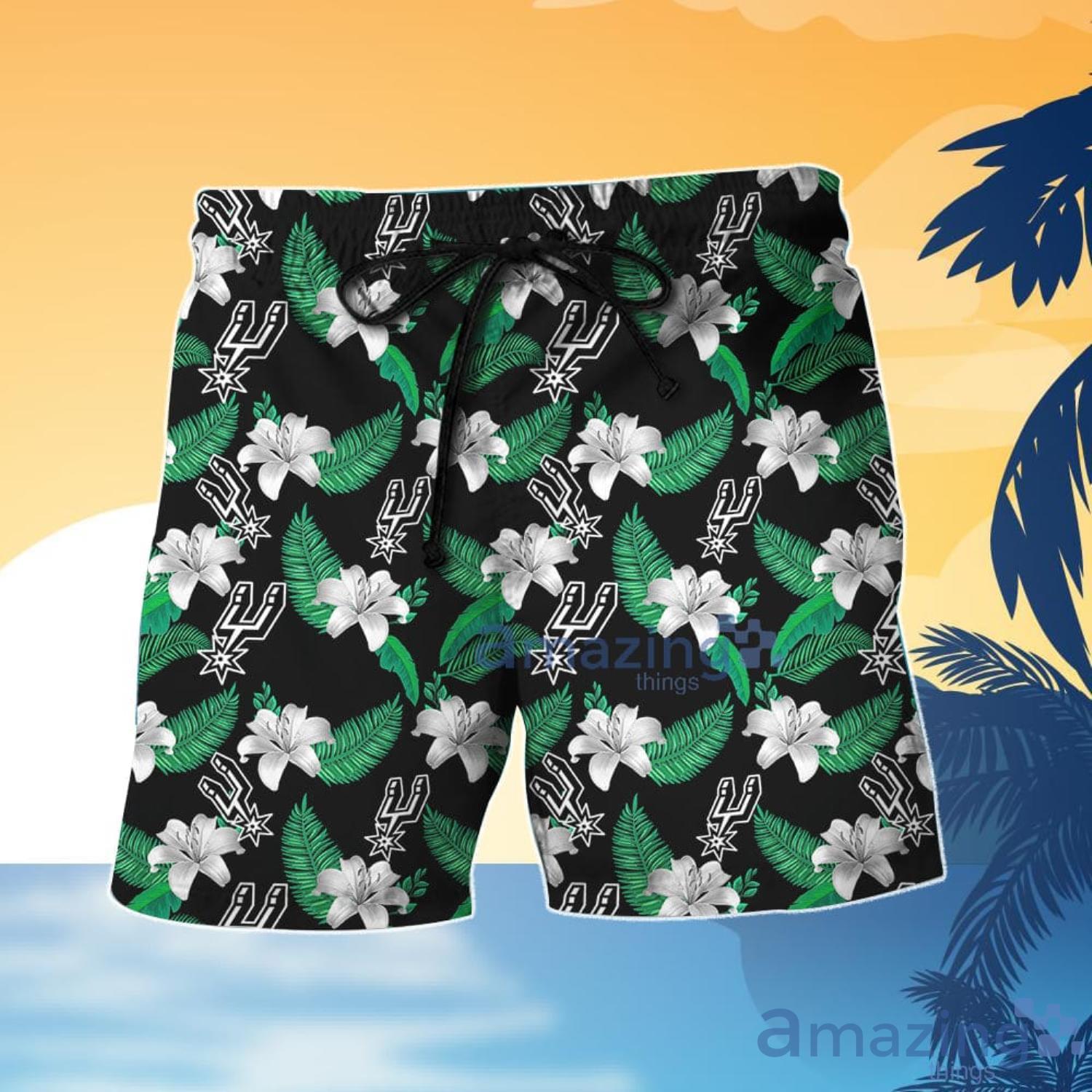 San Antonio Spurs Hawaiian Shirt And Shorts Gift For Summer image San Antonio Spurs Hawaiian Shirt And Shorts Gift For Summer Product Photo 3