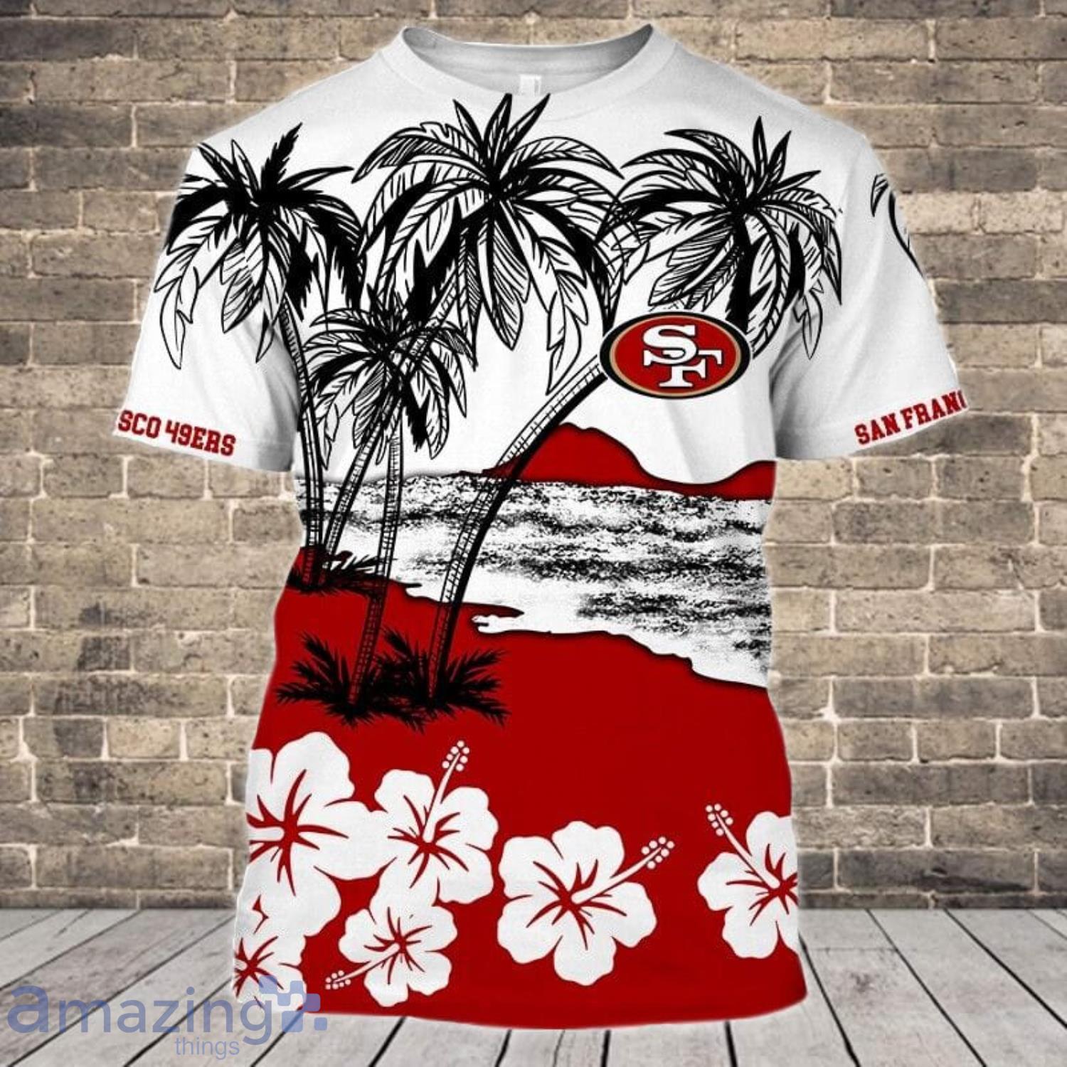 San Francisco 49ers Coconut And Flower 3D T-Shirts