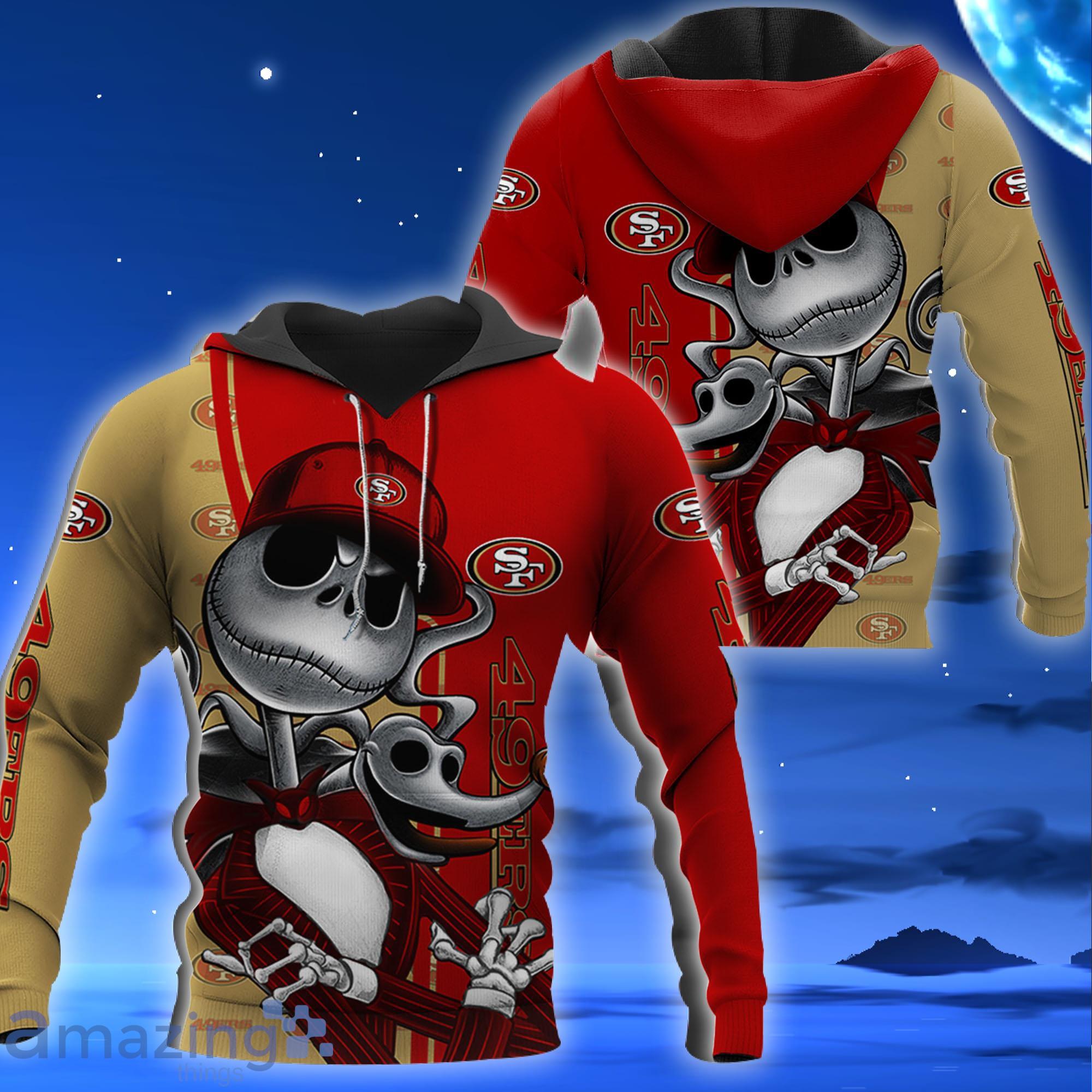 San Francisco 49ers Jack Skellington All Over Printed 3D Shirt Halloween Gift For Fans Product Photo 1
