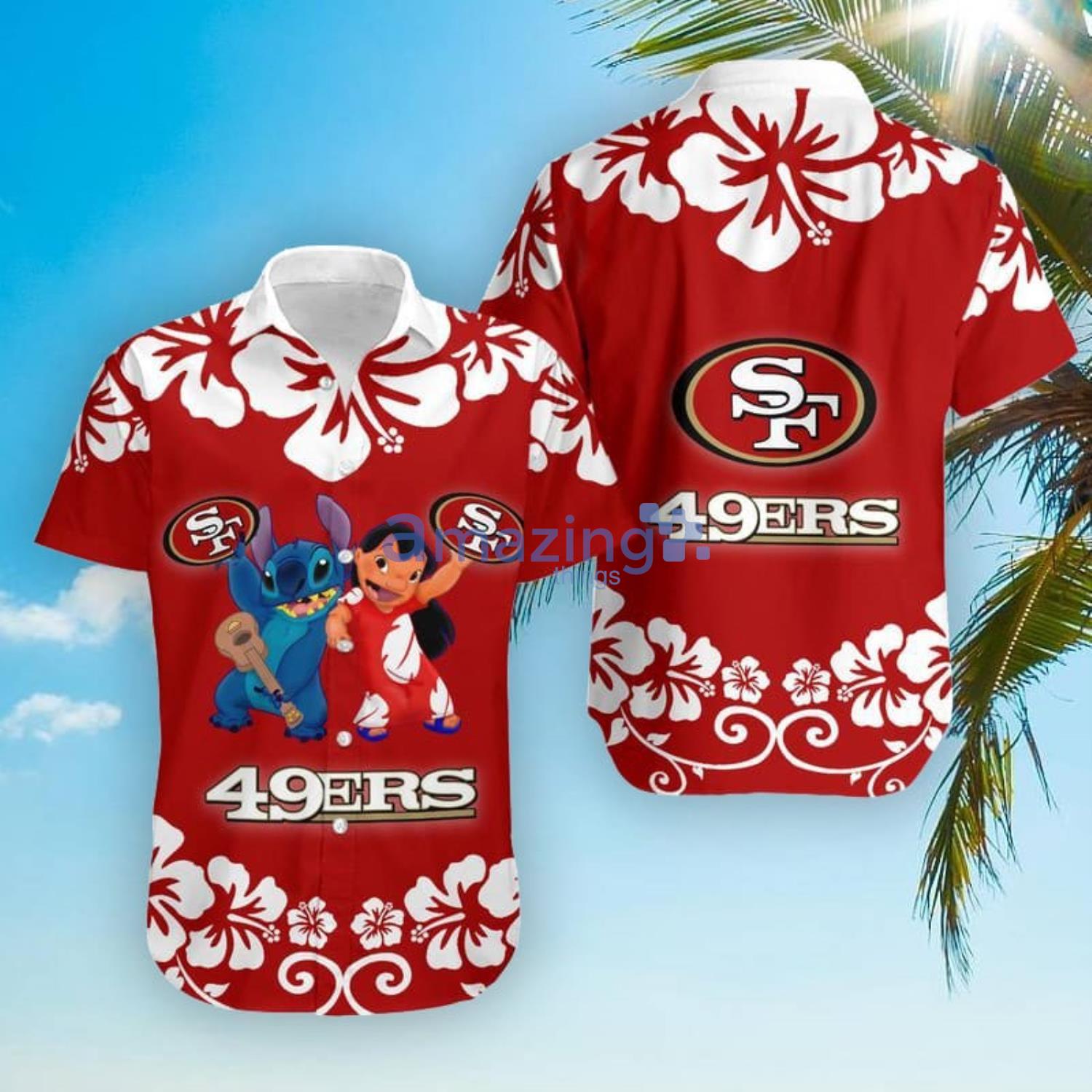 San Francisco 49ers Hawaiian Button Up Shirt - Shibtee Clothing