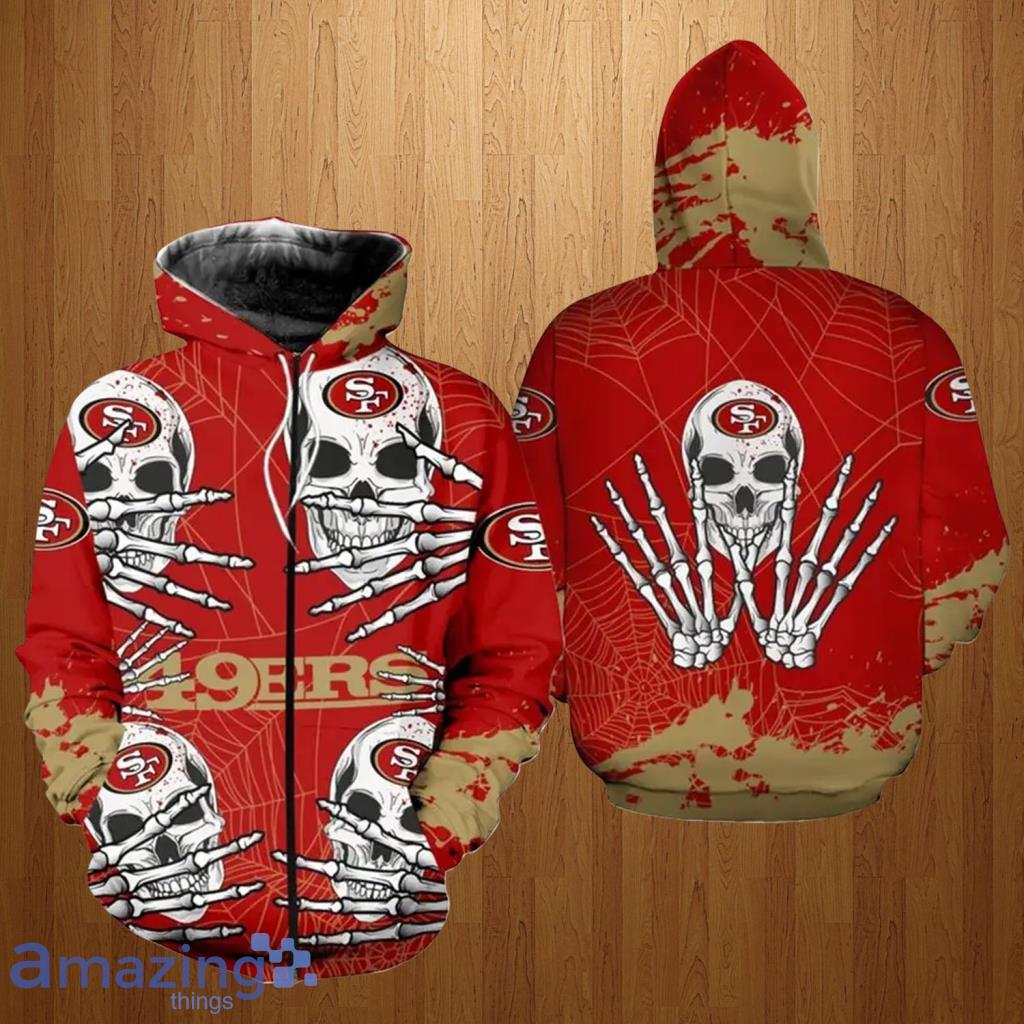 49ers skull hoodie