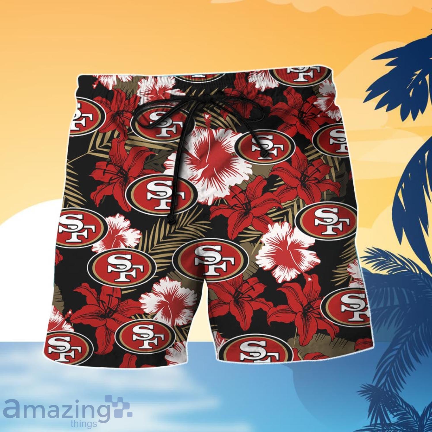 San Francisco 49Ers Nfl Hawaiian Shirt And Short Gift For Summer image San Francisco 49Ers Nfl Hawaiian Shirt And Short Gift For Summer Product Photo 3