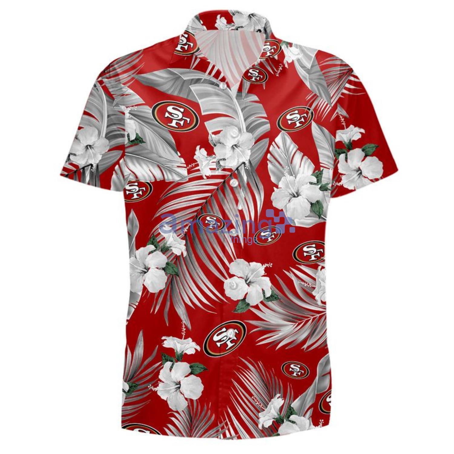 Tropical Flowers San Francisco 49ers Floral Hawaiian Shirt - Lelemoon