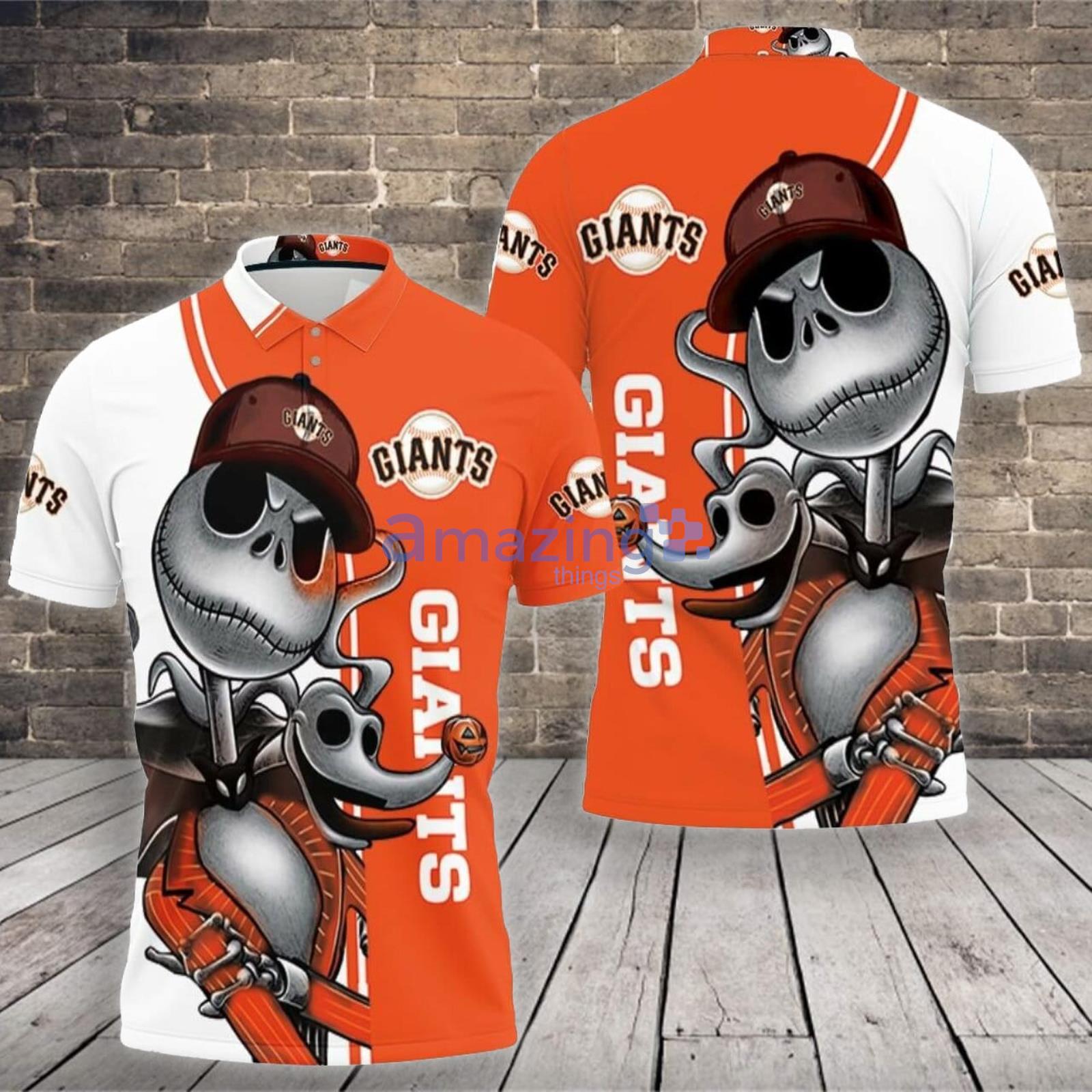 San Francisco Giants Jack Skellington And Zero Polo Shirt For Sport Fans Product Photo 1
