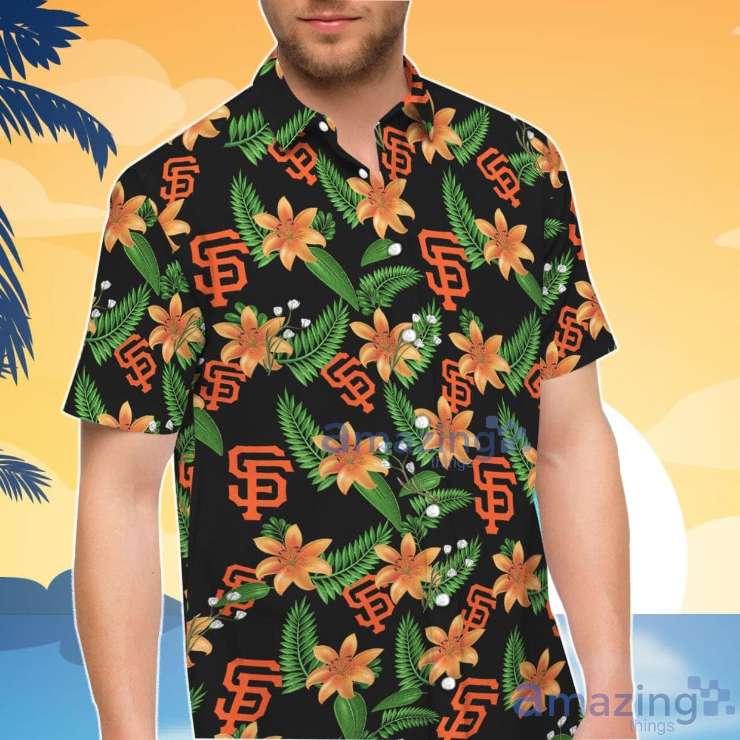 San Francisco Giants Sea Island Pattern Hawaiian Shirt And Shorts Summer  Gift For Giants Fans