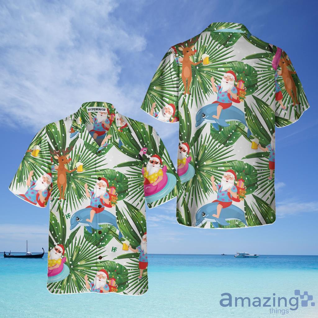 Santa Clau Funny Tropical Christmas Hawaiian Shirt For Men And Women - Santa Clau Funny Tropical Christmas Hawaiian Shirt For Men And Women
