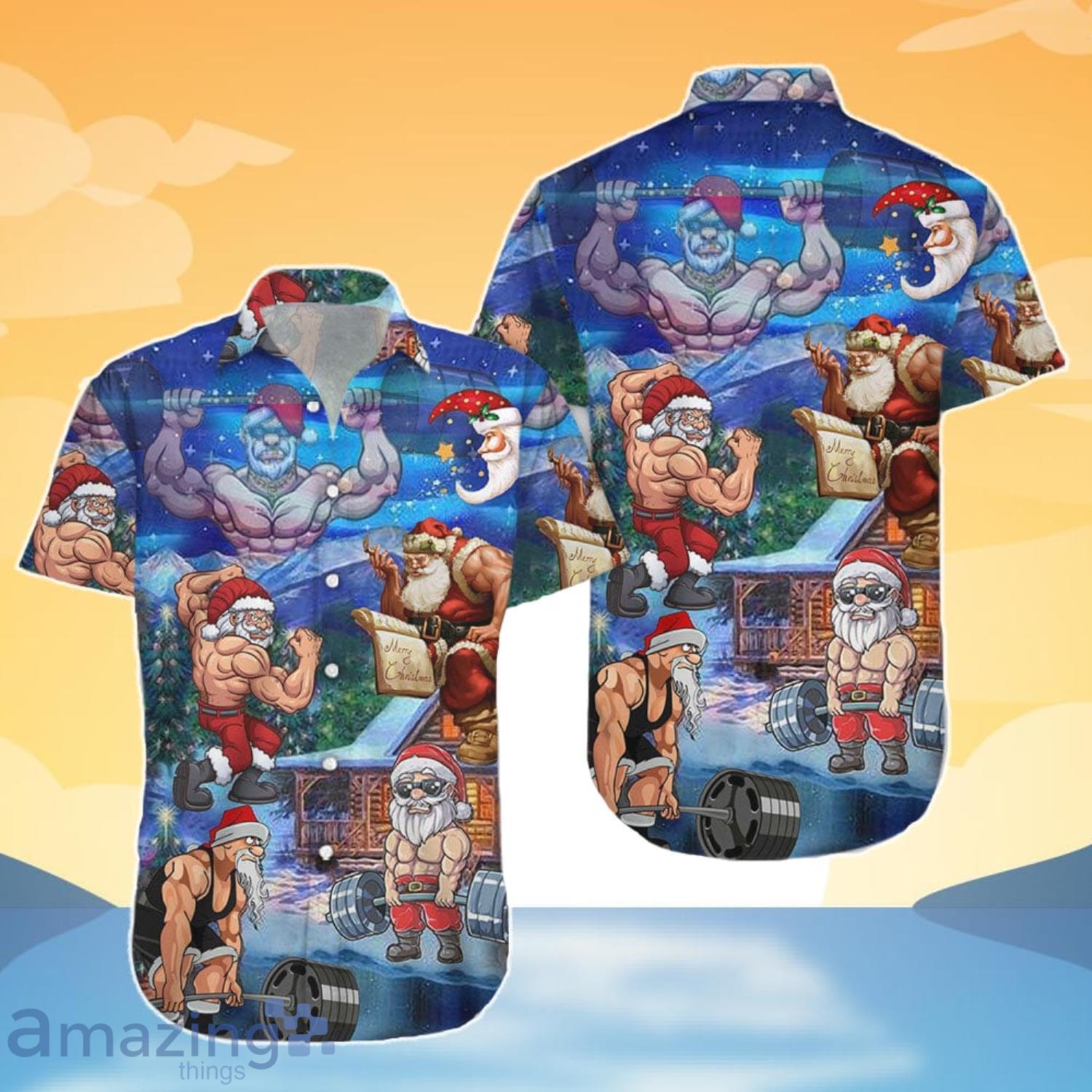 Santa Claus Hawaiian Shirt And Short Gift For Summer image Santa Claus Hawaiian Shirt And Short Gift For Summer Product Photo 4