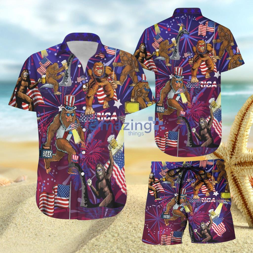 Sasquatch 4Th Of July Shirts Flag Patriotic Hawaiian Shirt And Short - Sasquatch 4Th Of July Shirts Flag Patriotic Hawaiian Shirt And Short Sasquatch 4Th Of July Shirts Flag Patriotic Hawaiian Shirt And Short - Sasquatch 4Th Of July Shirts Flag Patriotic Hawaiian Shirt And Short
