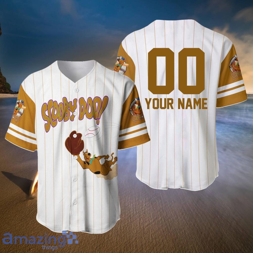 Scooby Doo Dog White Golden Brown Disney Unisex Cartoon Graphic Casual  Outfits Custom Baseball Jerseys For Men And Women