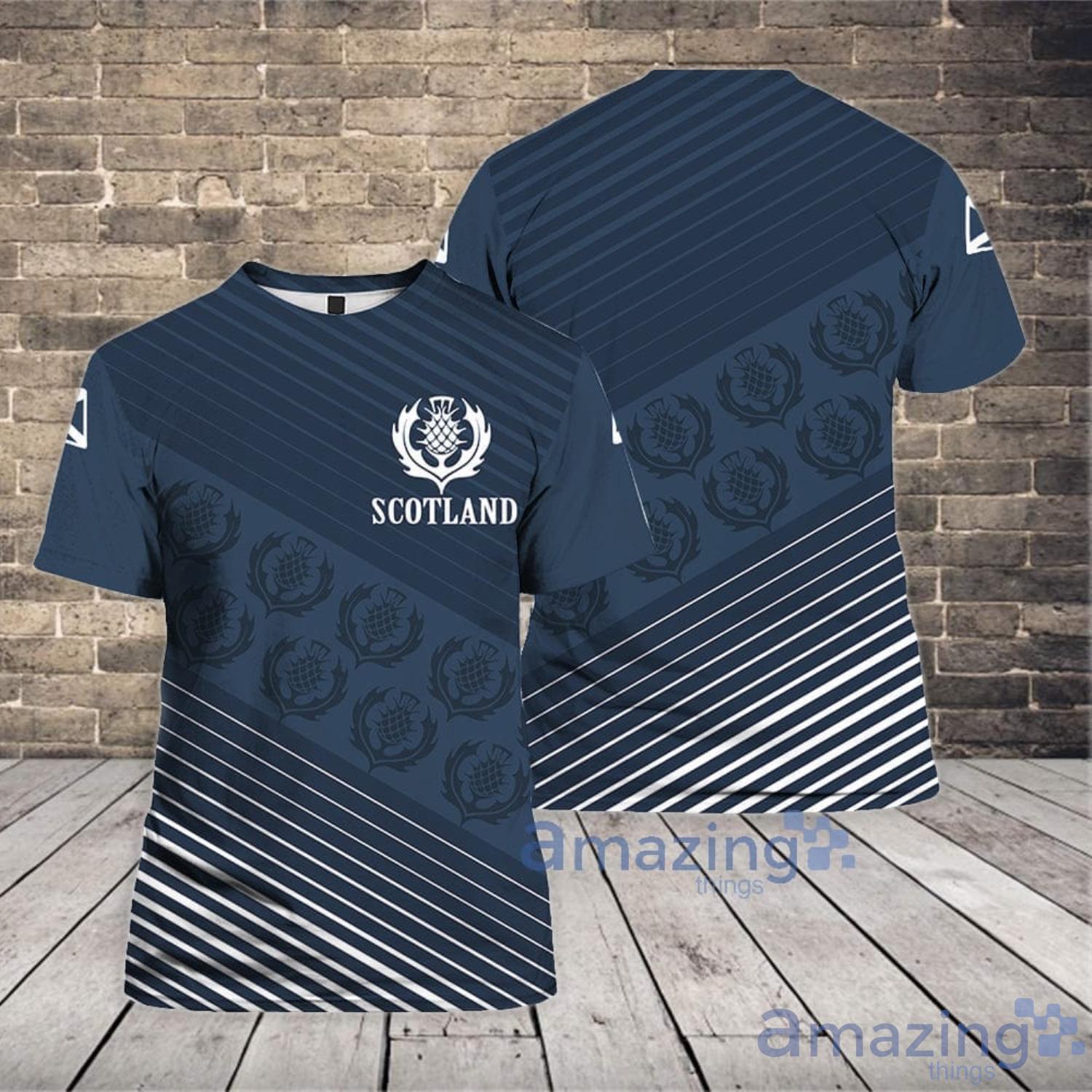 Scotland Pride FLag And Thistle Tartan St Patrick's Day 3D T-Shirt Product Photo 1