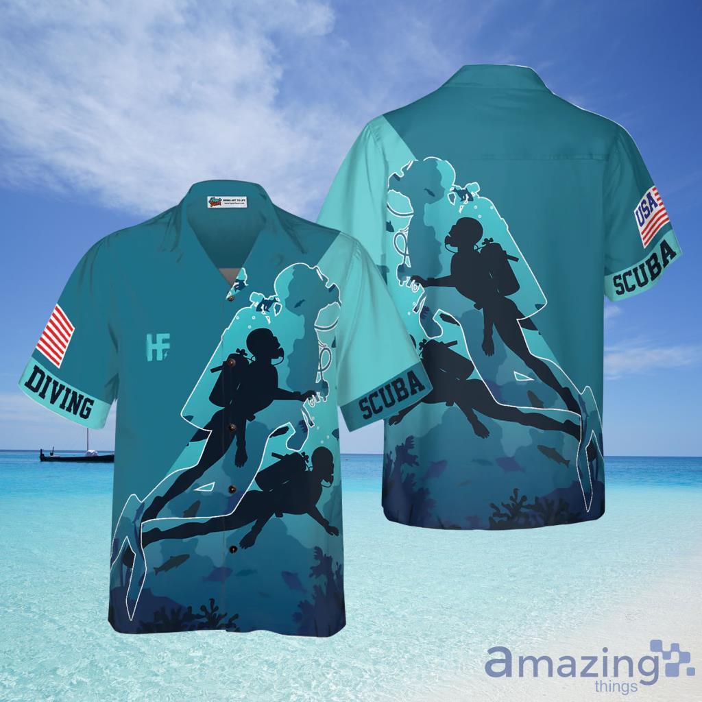 Scuba Diving Into The Sea Hawaiian Shirt For Men And Women - Scuba Diving Into The Sea Hawaiian Shirt For Men And Women