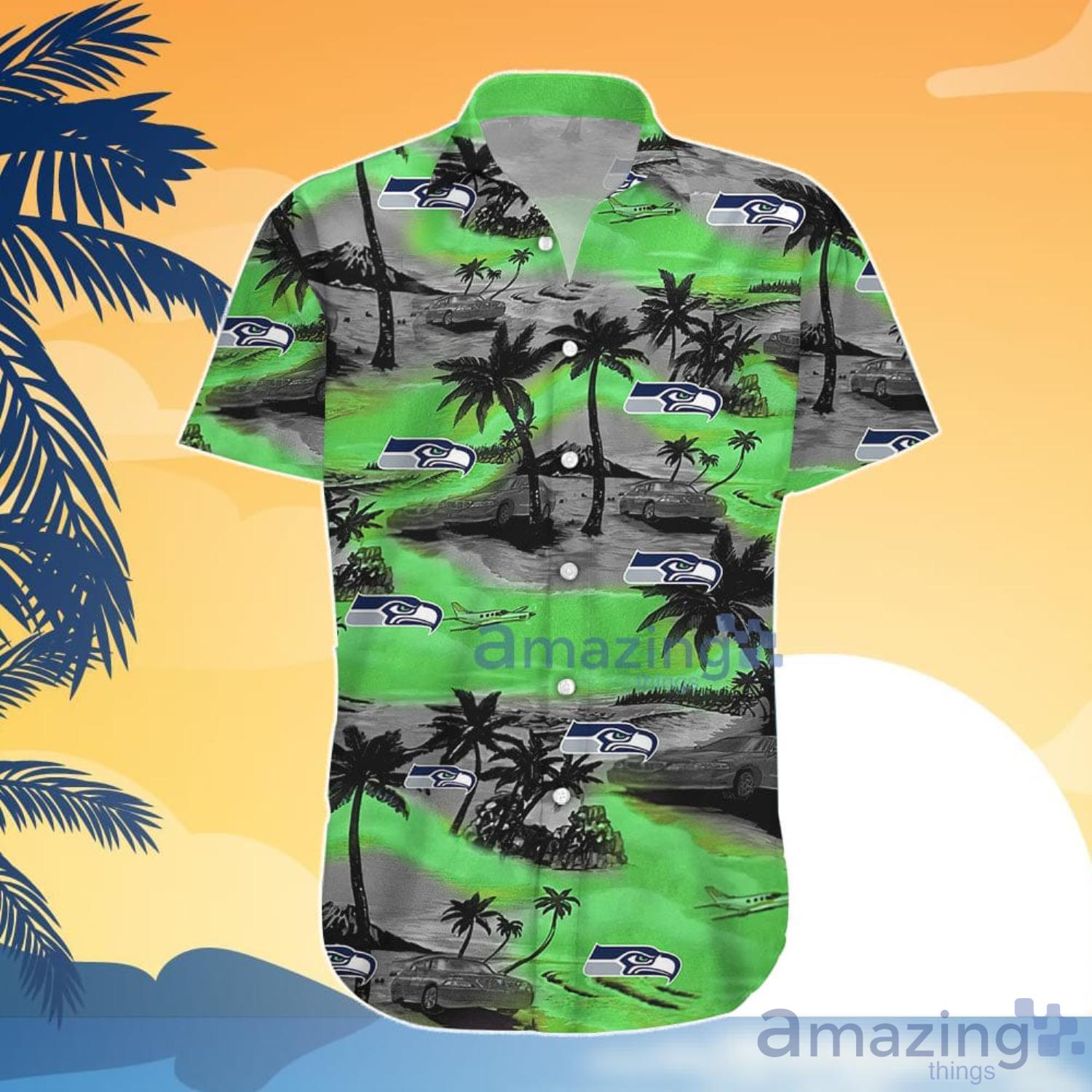 Seahawks Button Up Shirt Nfl Hawaiian Shirt And Shorts Gift For Summer