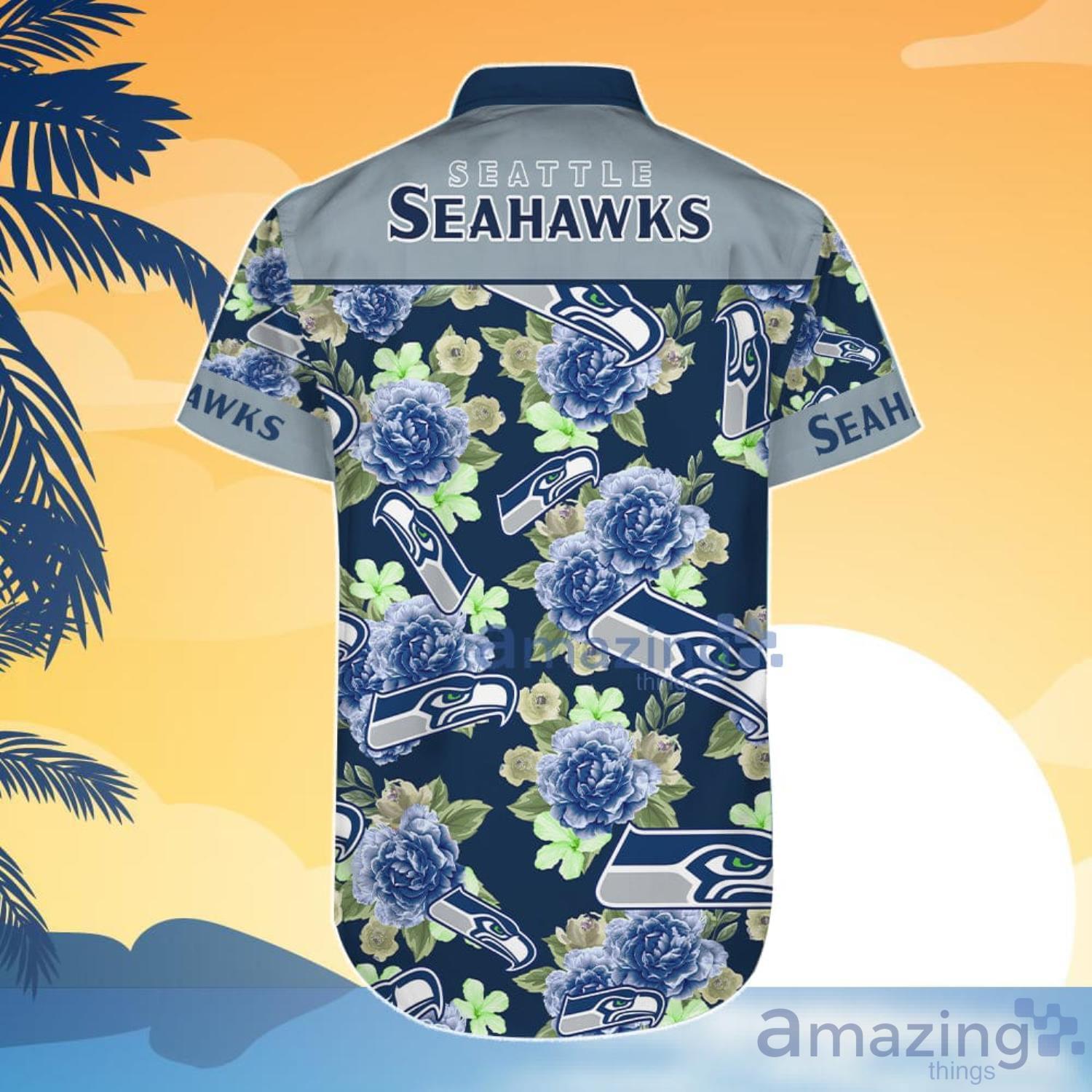 Seahawks Button Up Shirt Nfl Hawaiian Shirt And Shorts Gift For Summer