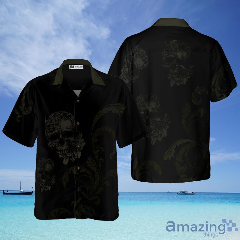 Seamless Gothic Skull Goth Hawaiian Shirt For Men And Women - Seamless Gothic Skull Goth Hawaiian Shirt For Men And Women