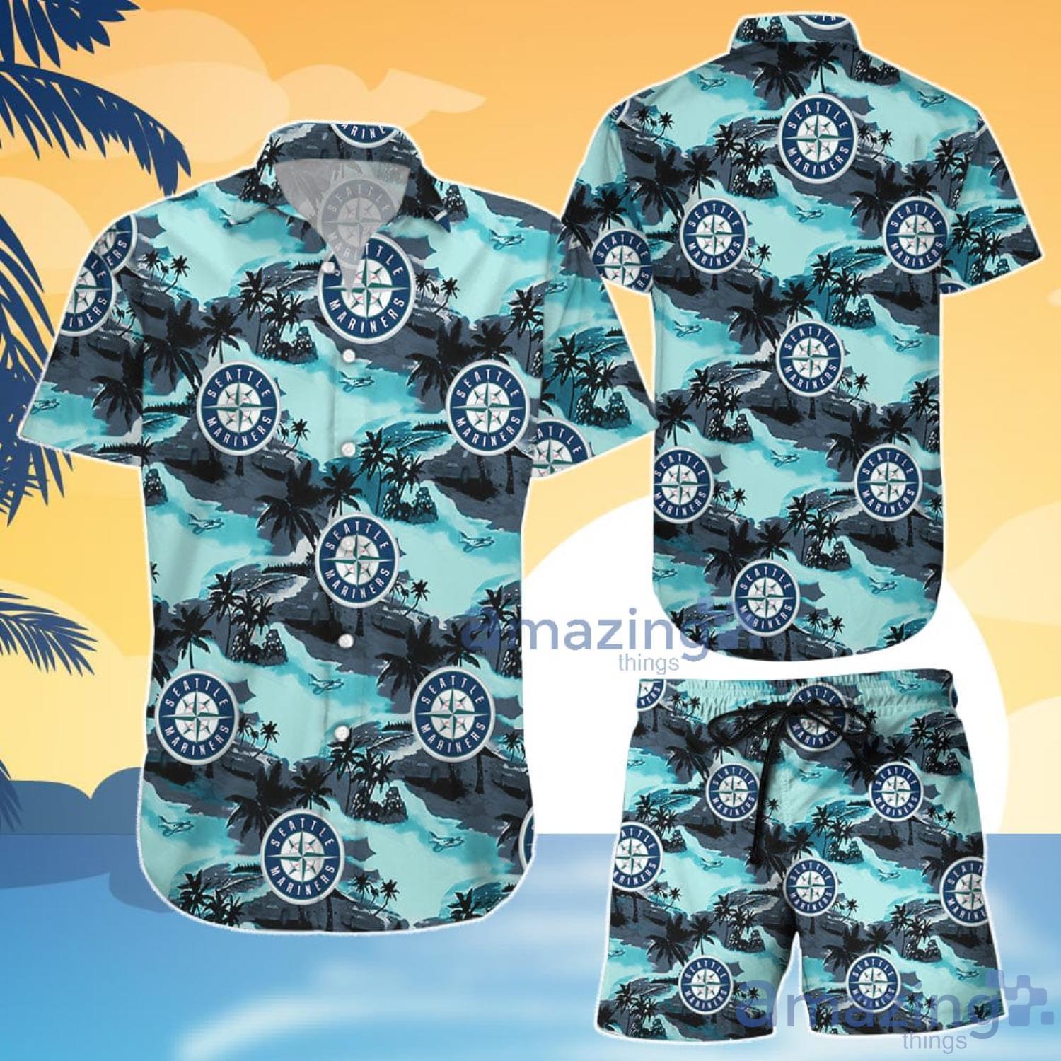 Seattle Mariners Hawaiian Retro Logo MLB Summer Beach Men And