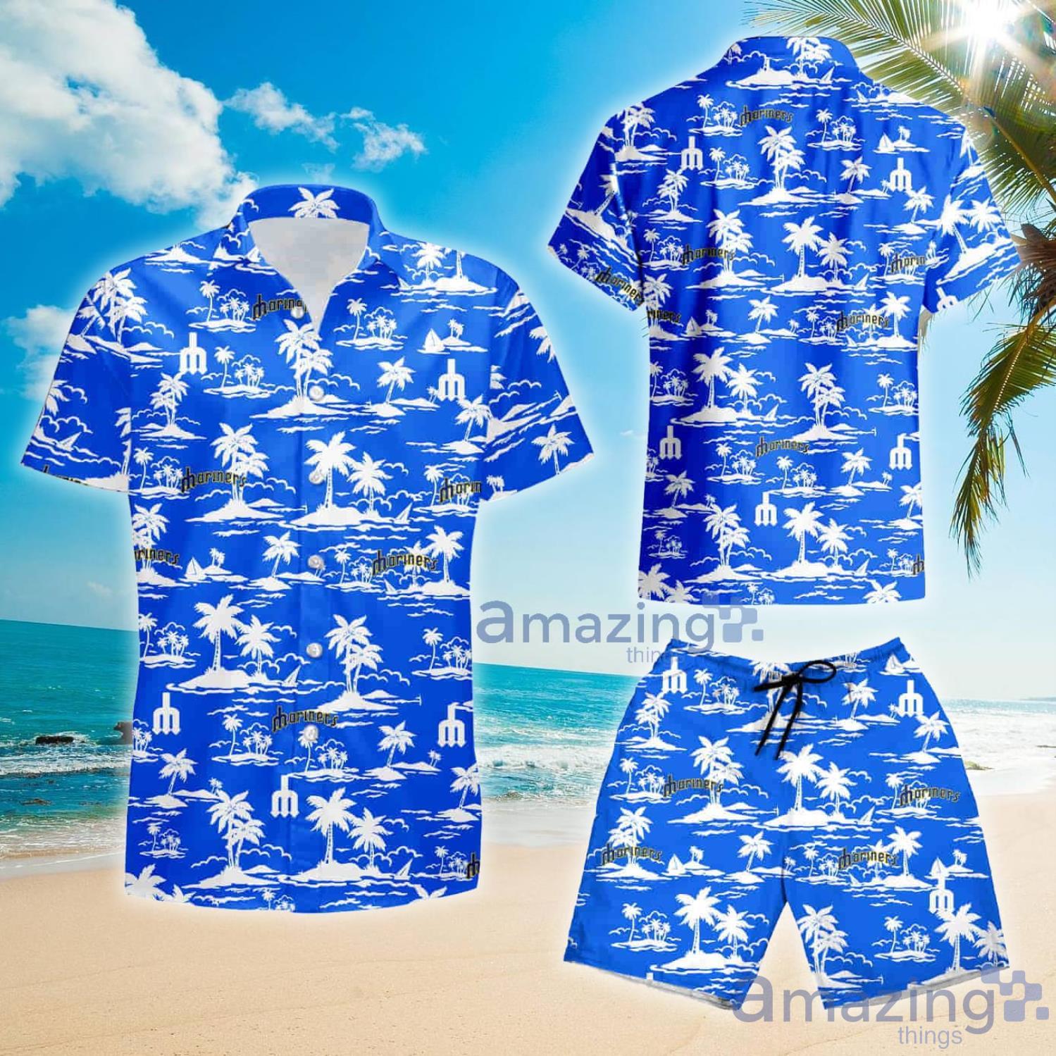 Seattle Mariners MLB Floral Hawaiian Shorts For Summer Beach - Freedomdesign