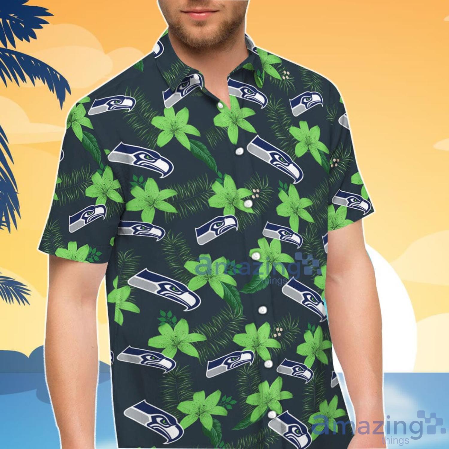 Seattle Seahawks Hawaiian Shirt And Shorts Gift For Summer image Seattle Seahawks Hawaiian Shirt And Shorts Gift For Summer Product Photo 3