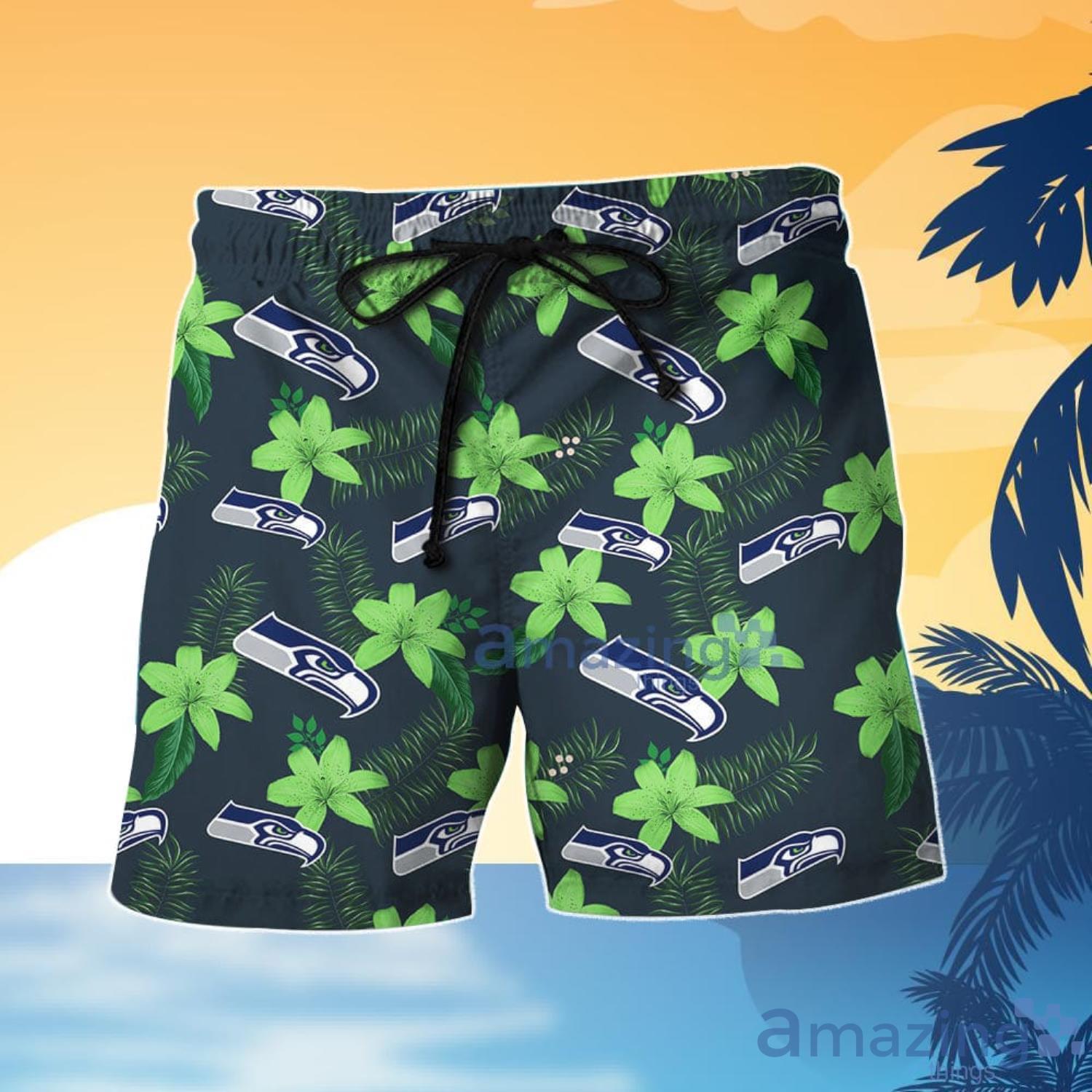 Seattle Seahawks Hawaiian Shirt And Shorts Gift For Summer image Seattle Seahawks Hawaiian Shirt And Shorts Gift For Summer Product Photo 4
