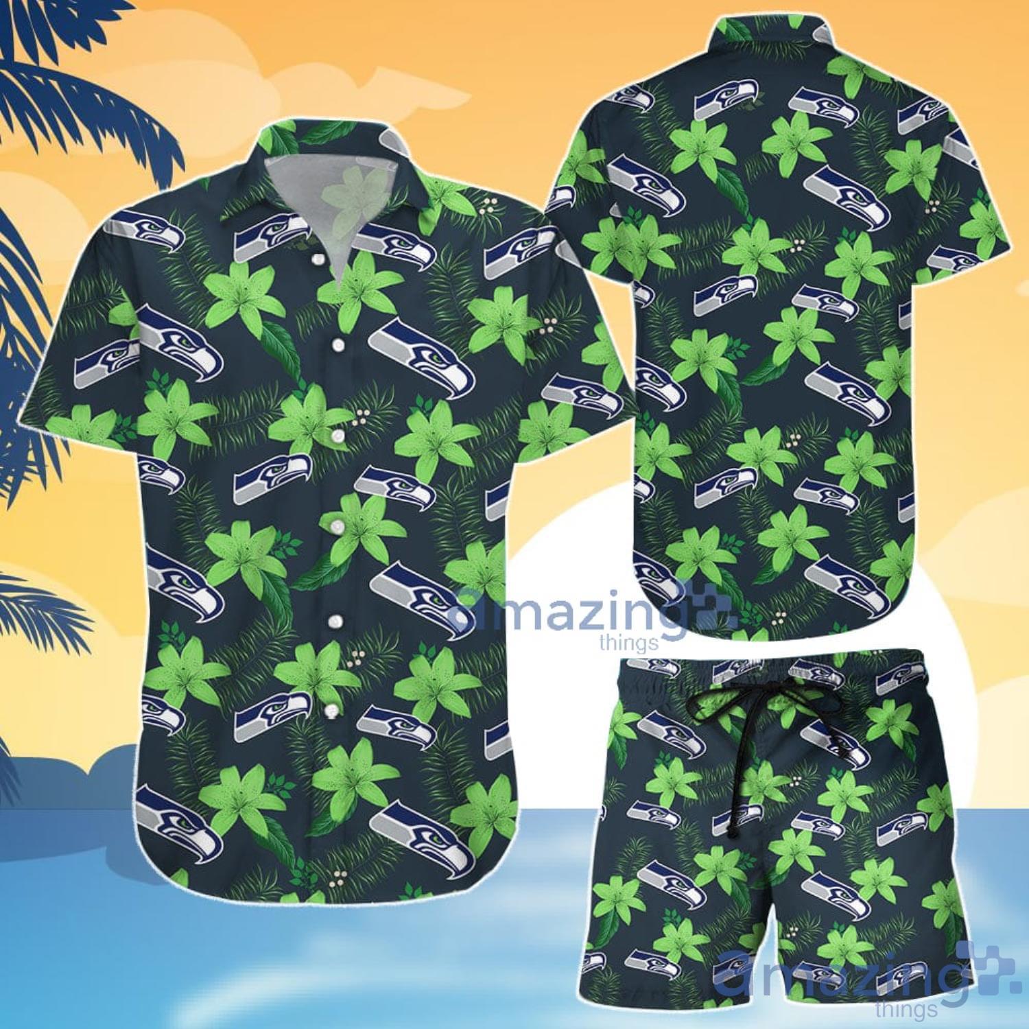 Seattle Seahawks Hawaiian Shirt And Shorts Gift For Summer Product Photo 1 Seattle Seahawks Hawaiian Shirt And Shorts Gift For Summer Product Photo 1