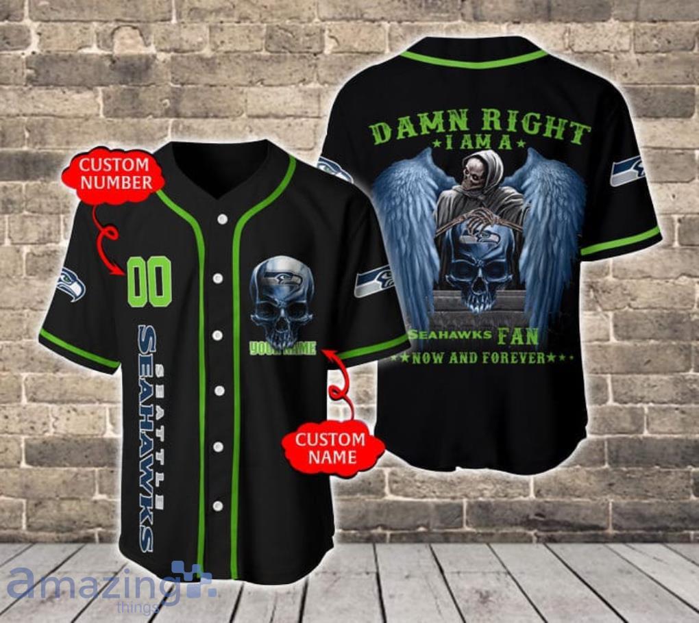 Seattle Seahawks Nfl 3d Personalized Name And Number Baseball Jersey Shirt For Fans Product Photo 1