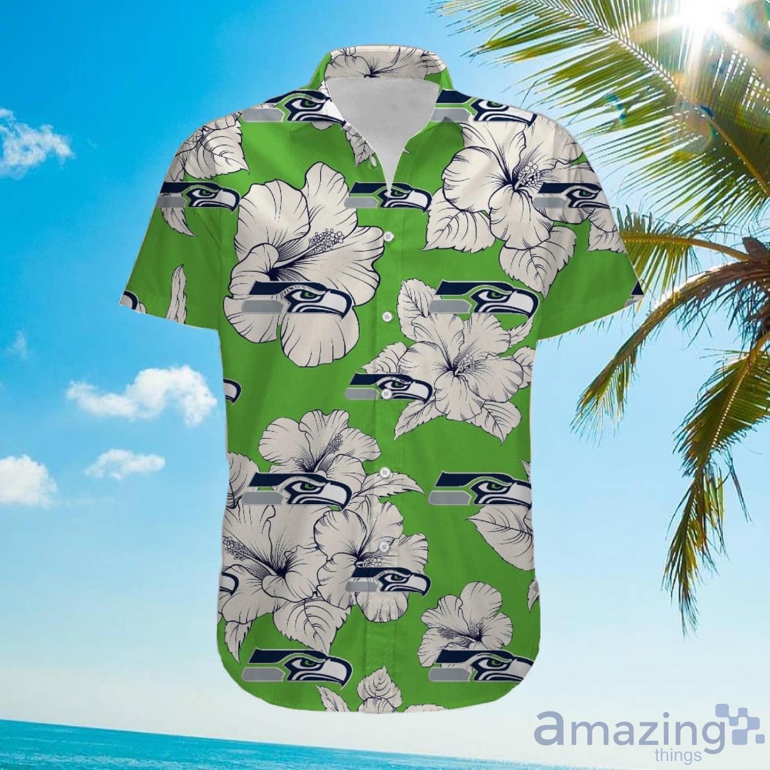 Seattle Seahawks Flowers Hawaiian Shirt