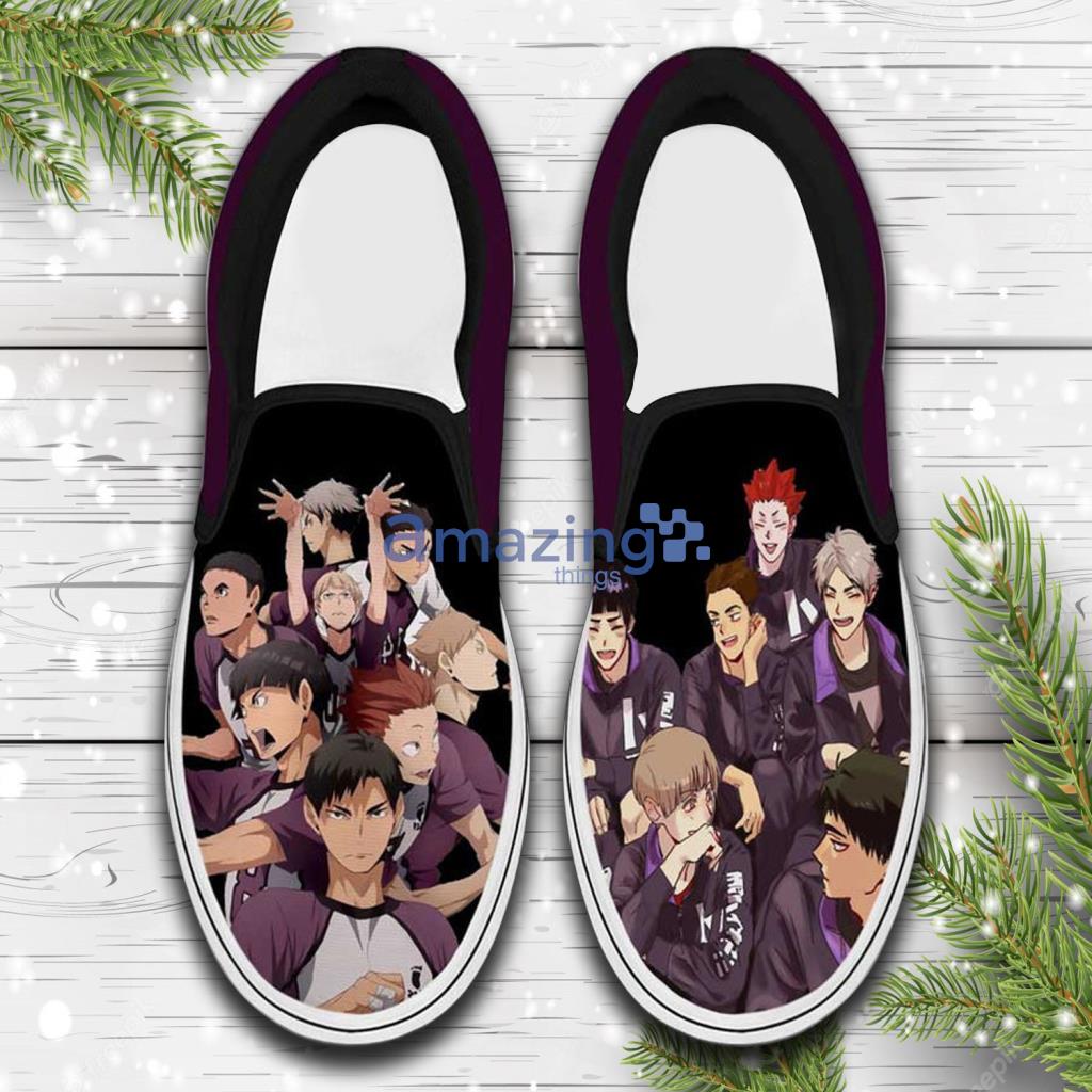 Shiratorizawa Slip-On Shoes Canvas Custom Anime Haikyuu Slip On Sneakers Shoes - Shiratorizawa Slip-On Shoes Canvas Custom Anime Haikyuu Slip On Sneakers Shoes