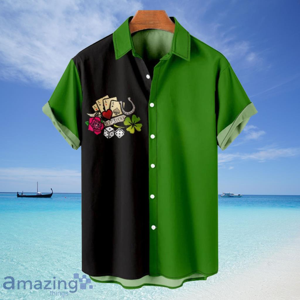 Simple St Patrick's Day Clover Hawaiian Shirt - Simple St Patrick's Day Clover Hawaiian Shirt