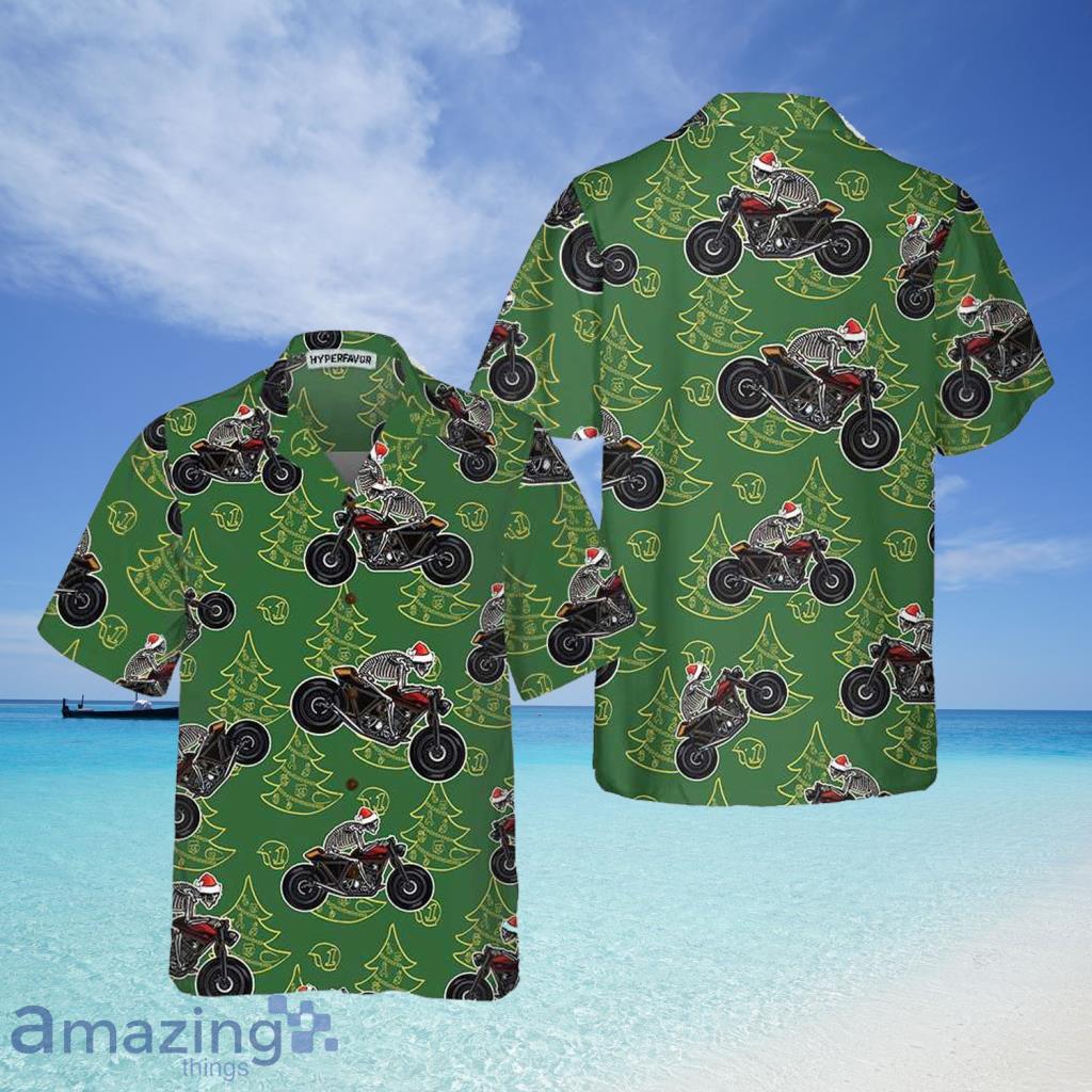 Skeleton Riding Motorcycle Christmas Hawaiian Shirt For Men And Women - Skeleton Riding Motorcycle Christmas Hawaiian Shirt For Men And Women