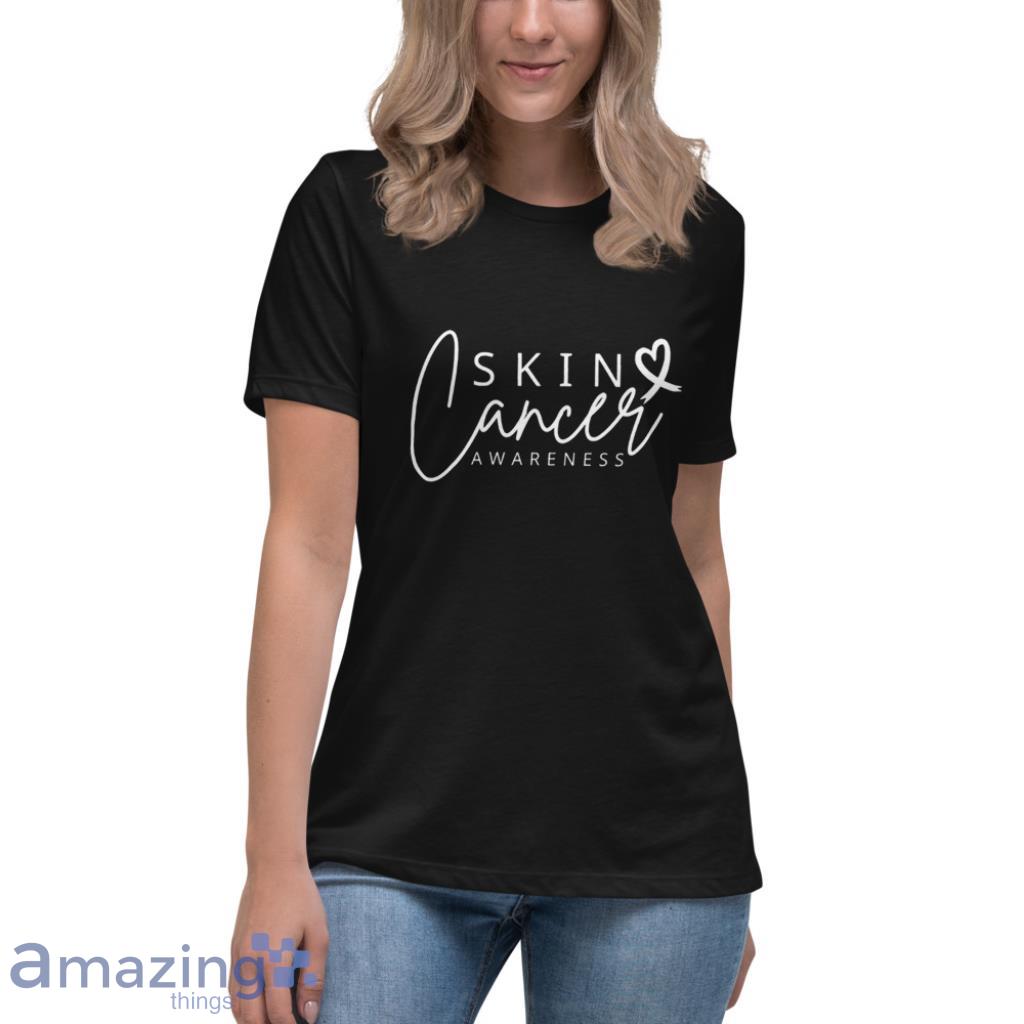 Skin Cancer Awareness T Shirt image Skin Cancer Awareness T Shirt - Womens Relaxed Short Sleeve Jersey Tee
